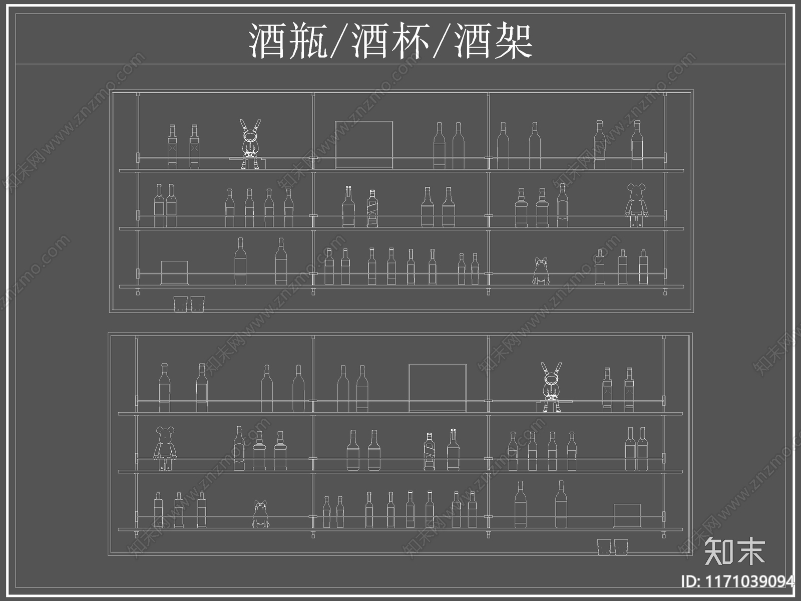 现代厨房设施cad施工图下载【ID:1171039094】