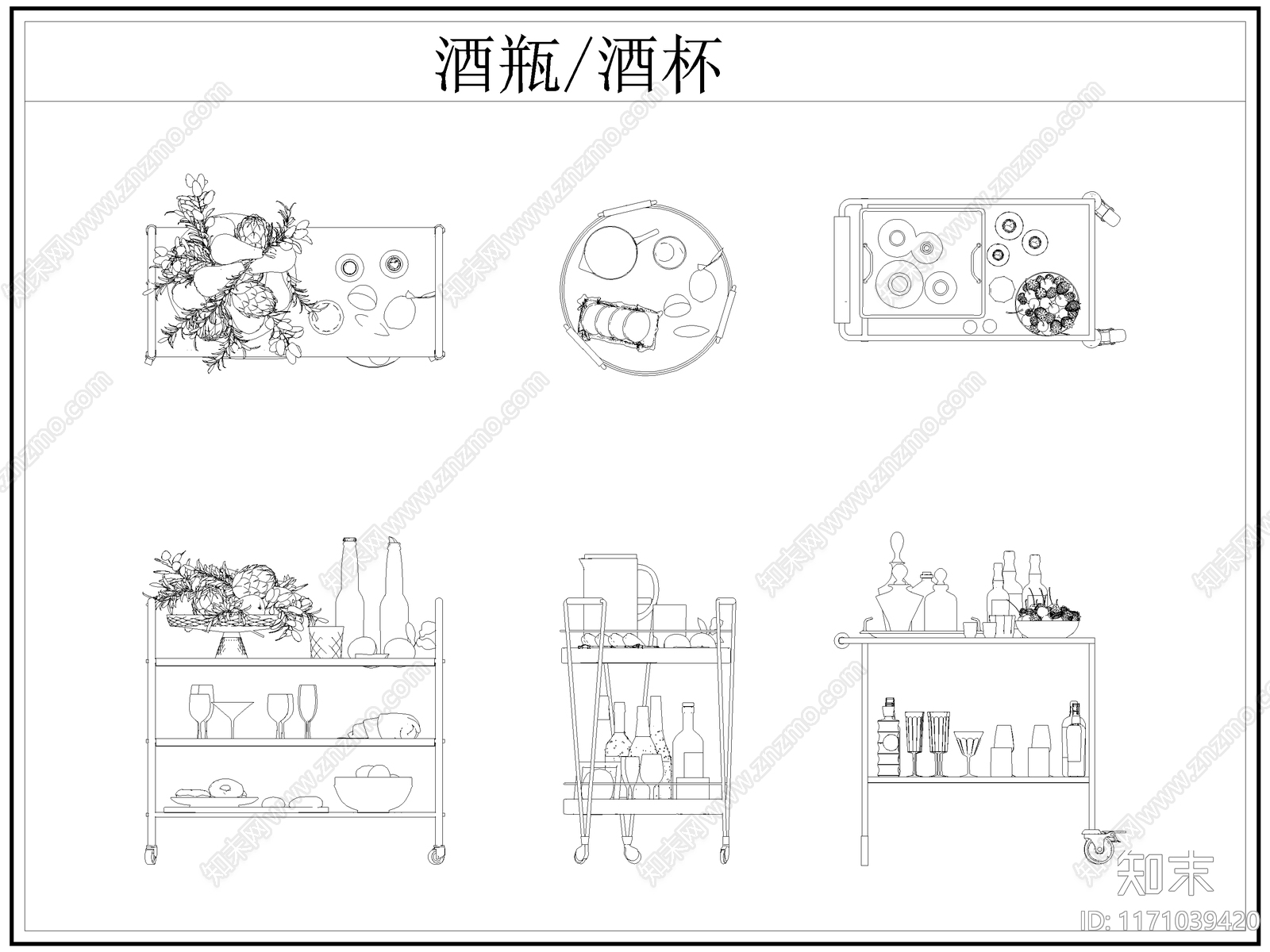 现代厨房设施施工图下载【ID:1171039420】