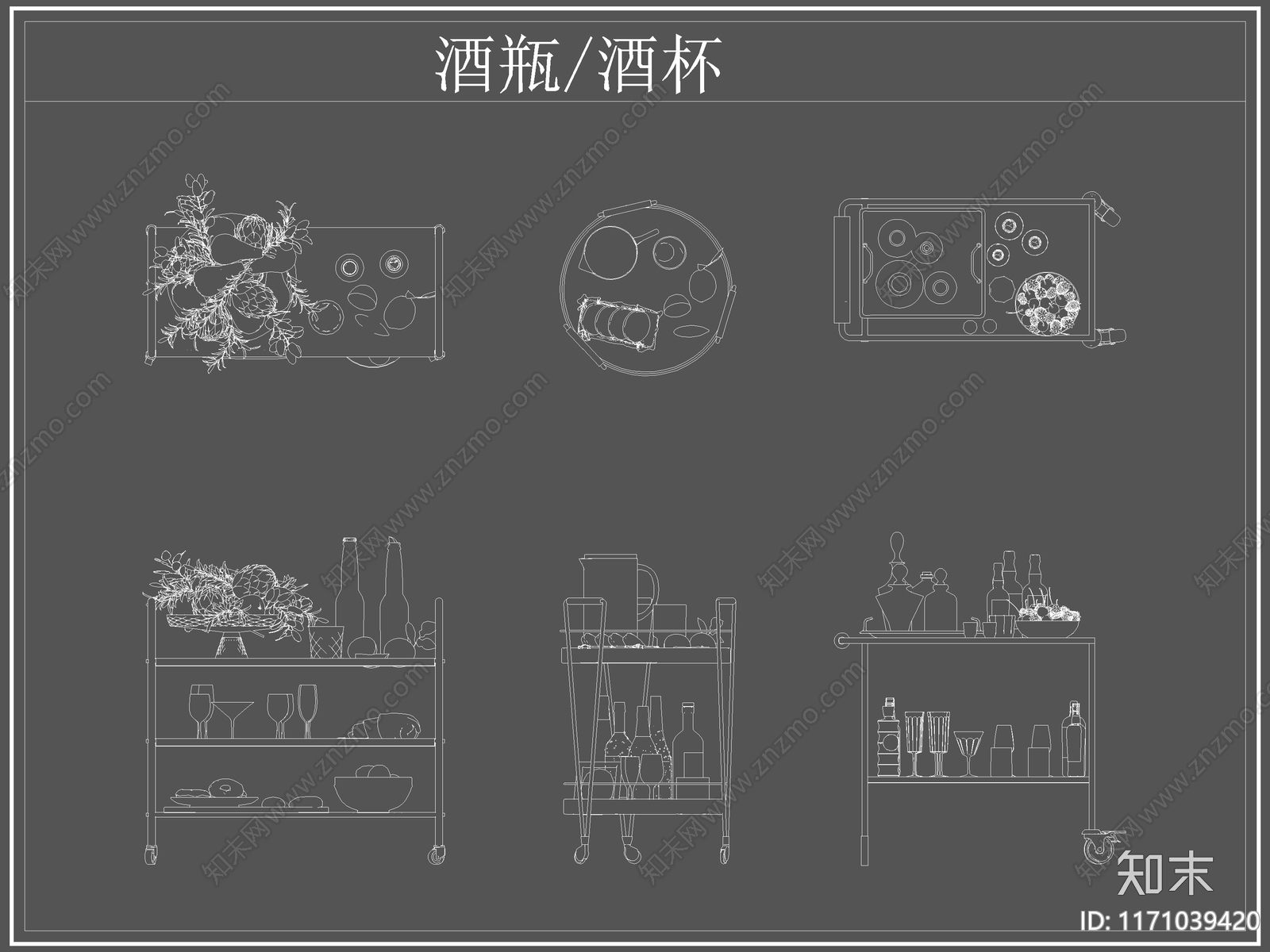 现代厨房设施cad施工图下载【ID:1171039420】