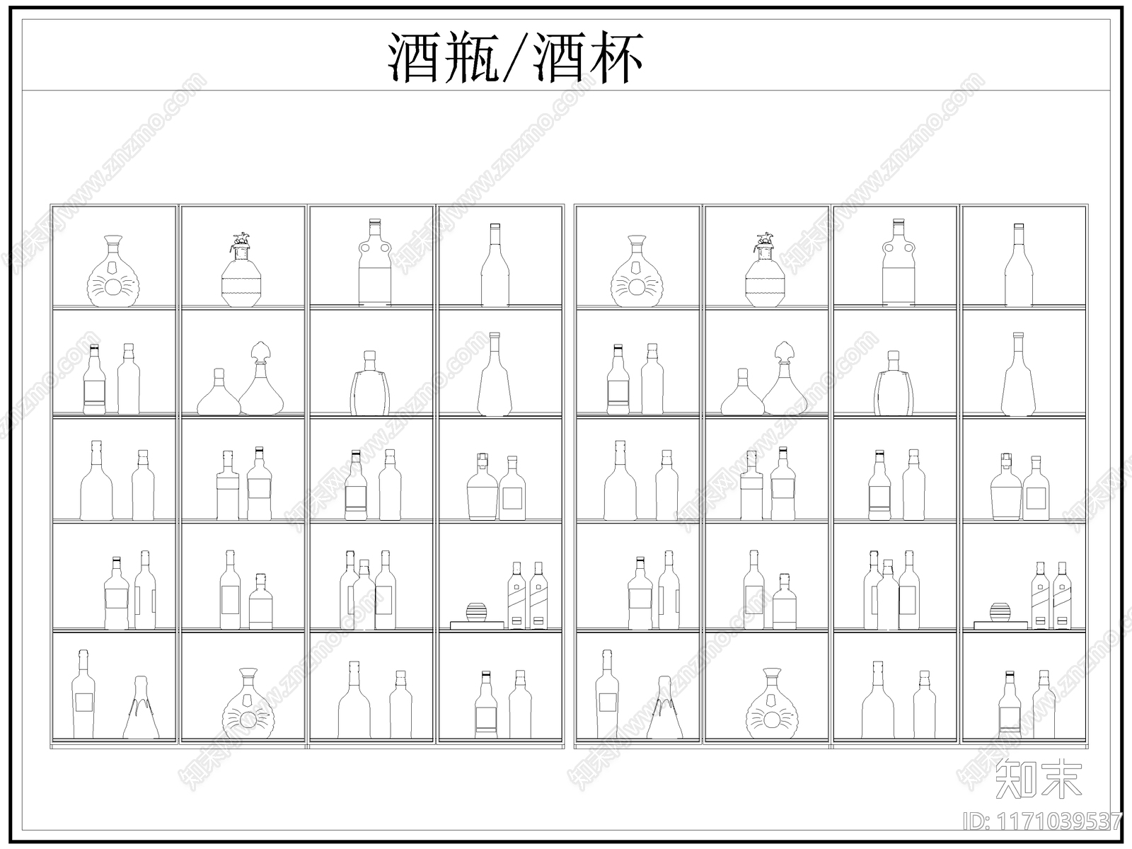 现代厨房设施cad施工图下载【ID:1171039537】