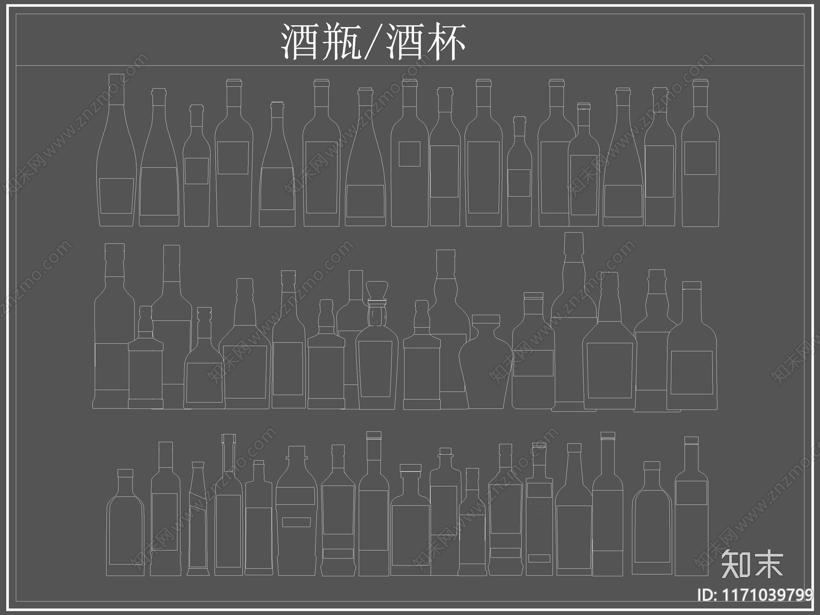 现代厨房设施cad施工图下载【ID:1171039799】