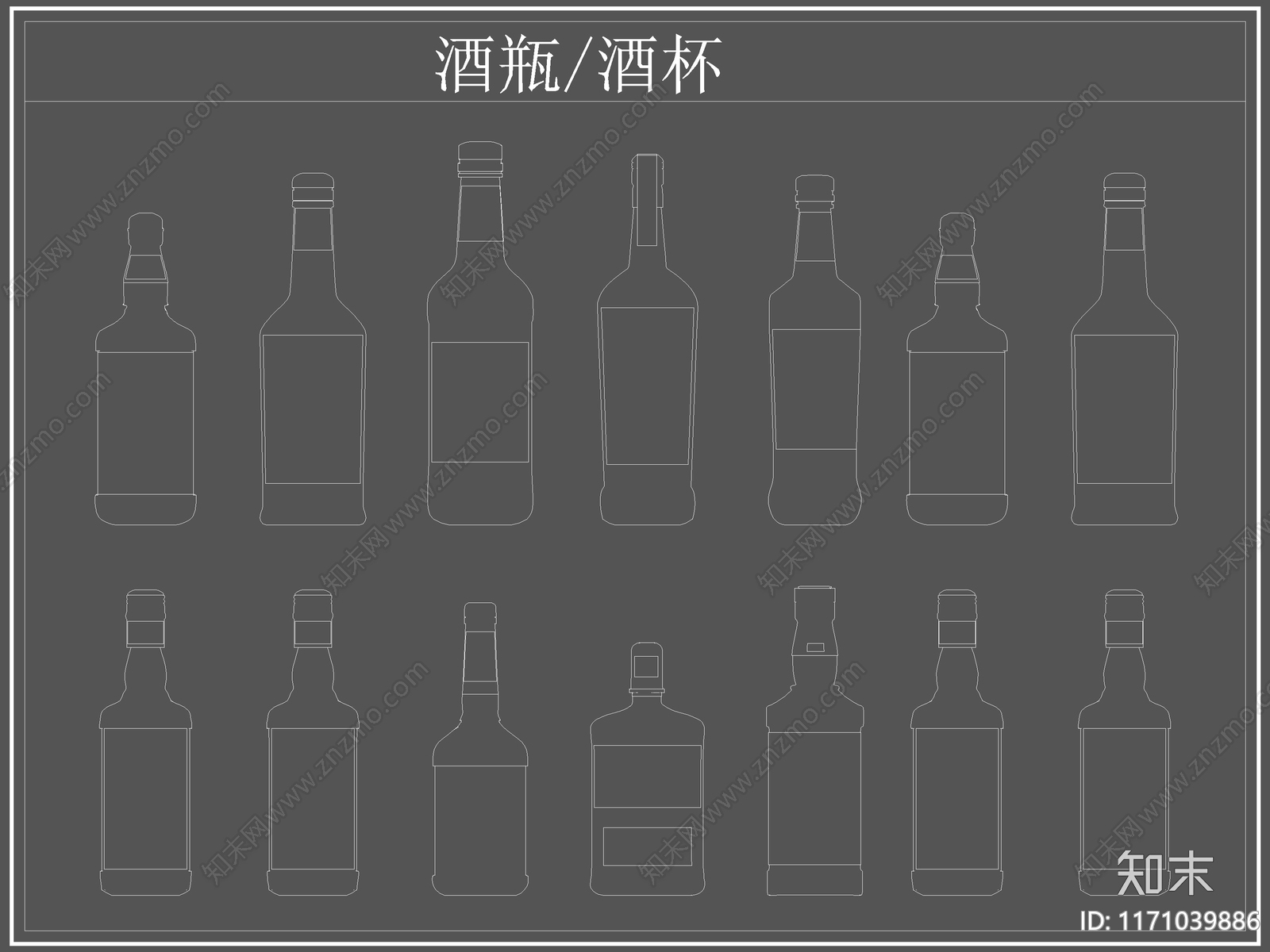 现代厨房设施cad施工图下载【ID:1171039886】