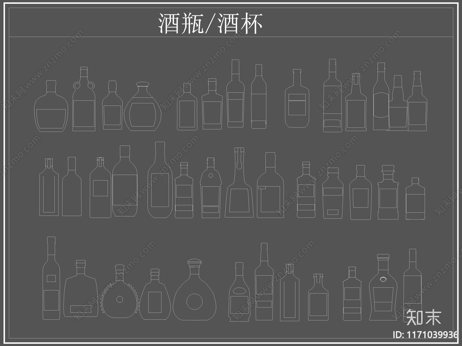 现代厨房设施cad施工图下载【ID:1171039936】