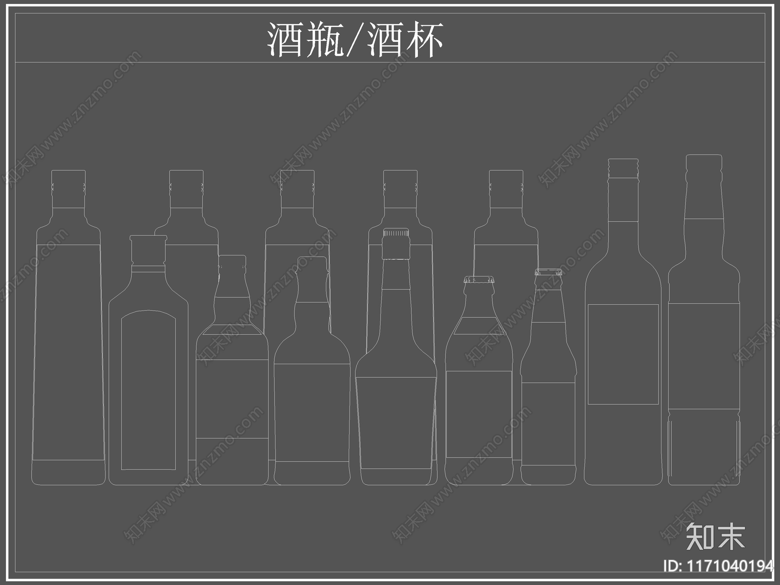现代厨房设施cad施工图下载【ID:1171040194】