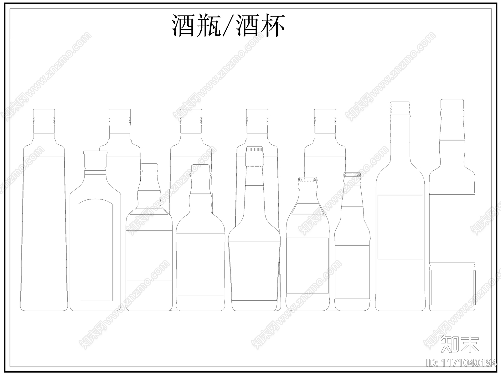 现代厨房设施cad施工图下载【ID:1171040194】