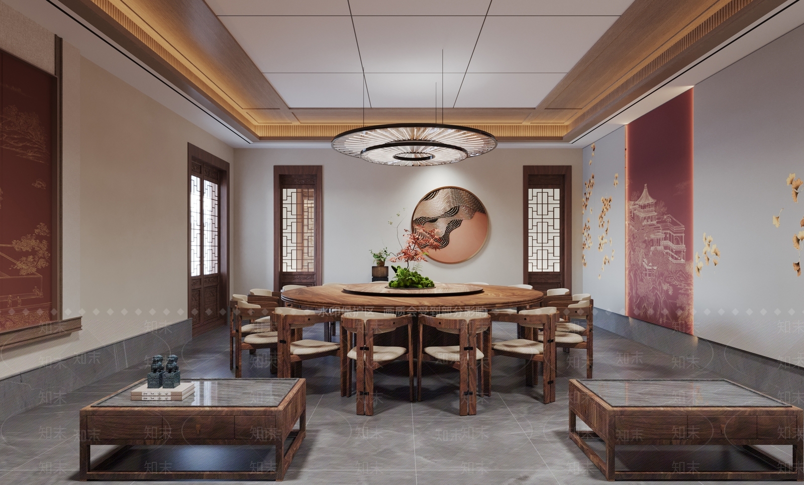新中式包厢3D模型下载【ID:1171042605】