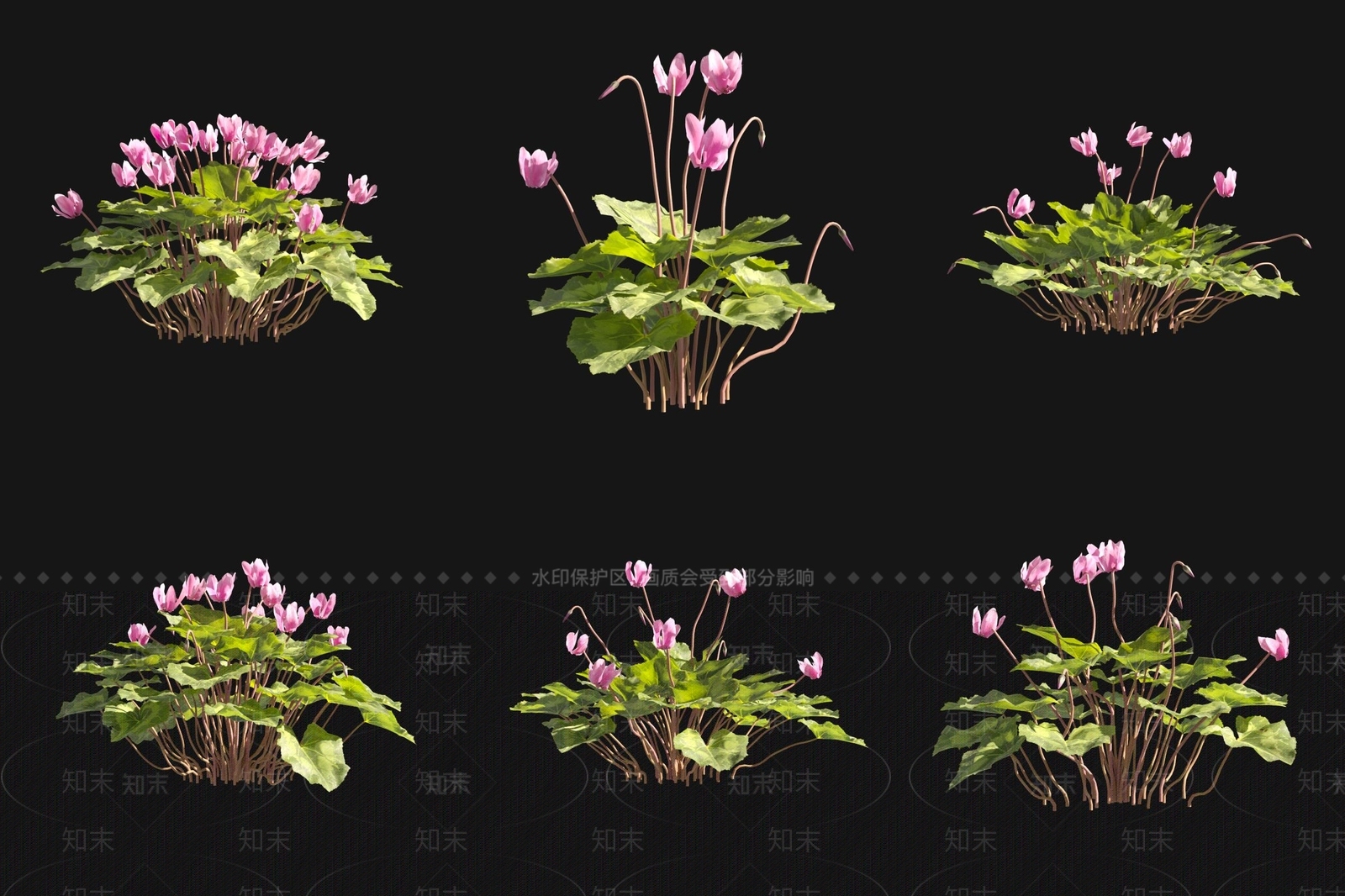花草组合3D模型下载【ID:1171048974】