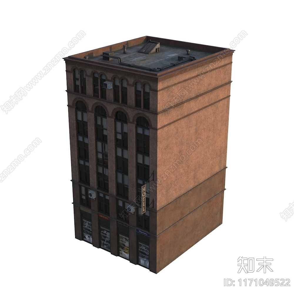 美式欧式其他商业建筑3D模型下载【ID:1171049522】