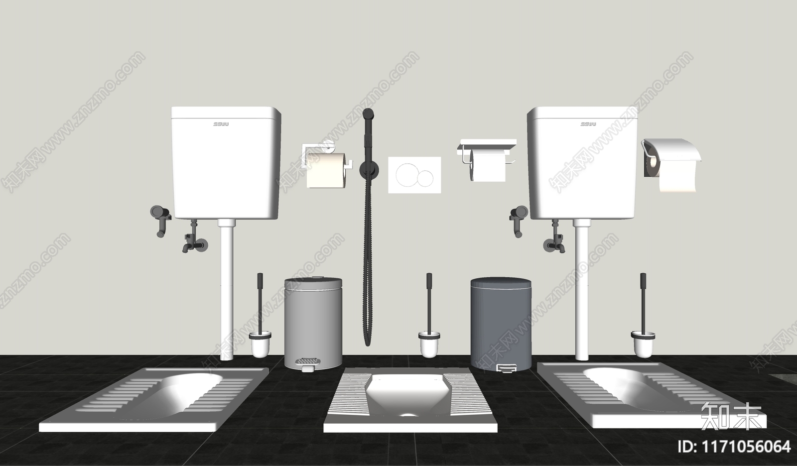 马桶SU模型下载【ID:1171056064】