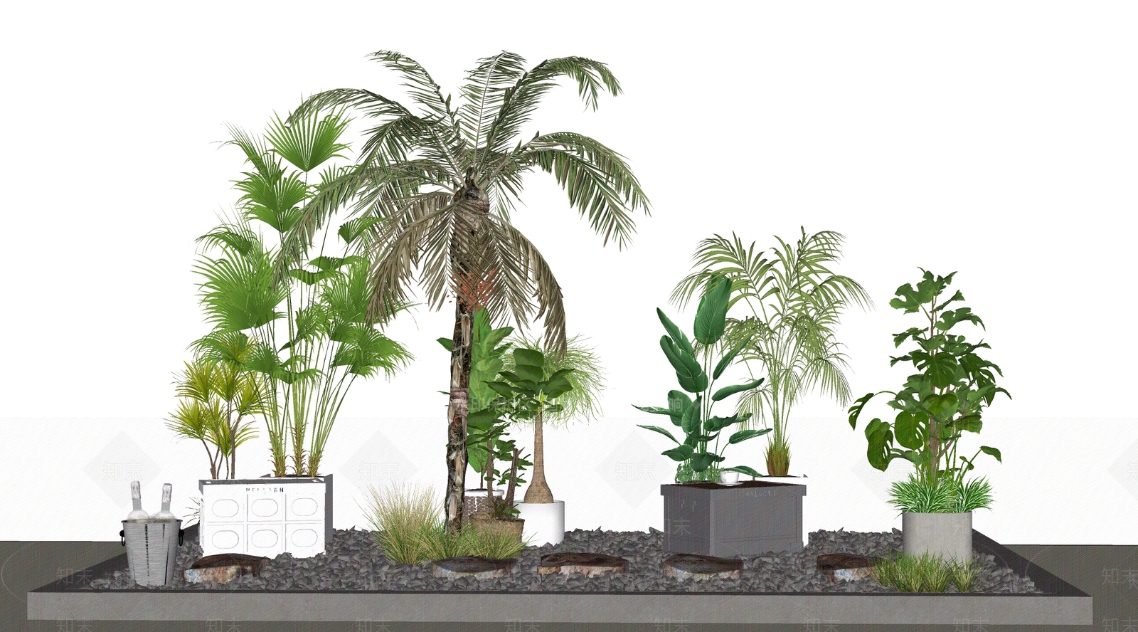 植物组合SU模型下载【ID:1171057380】