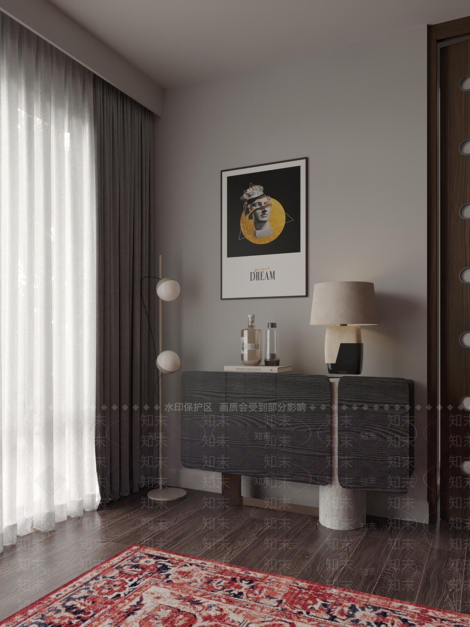 现代玄关柜3D模型下载【ID:1171059453】