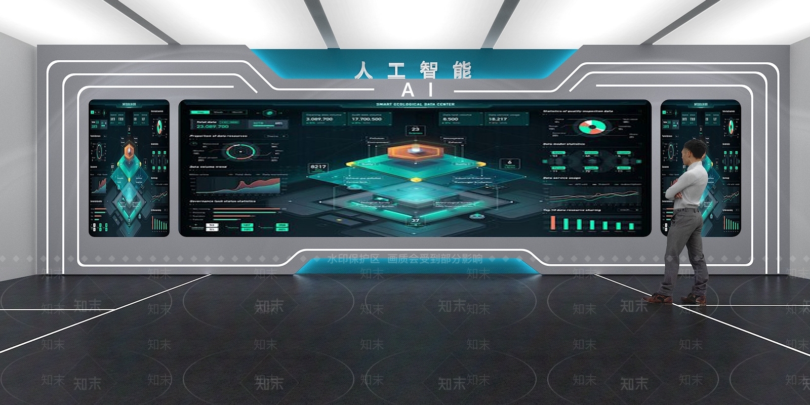 现代科技展厅SU模型下载【ID:1171060308】