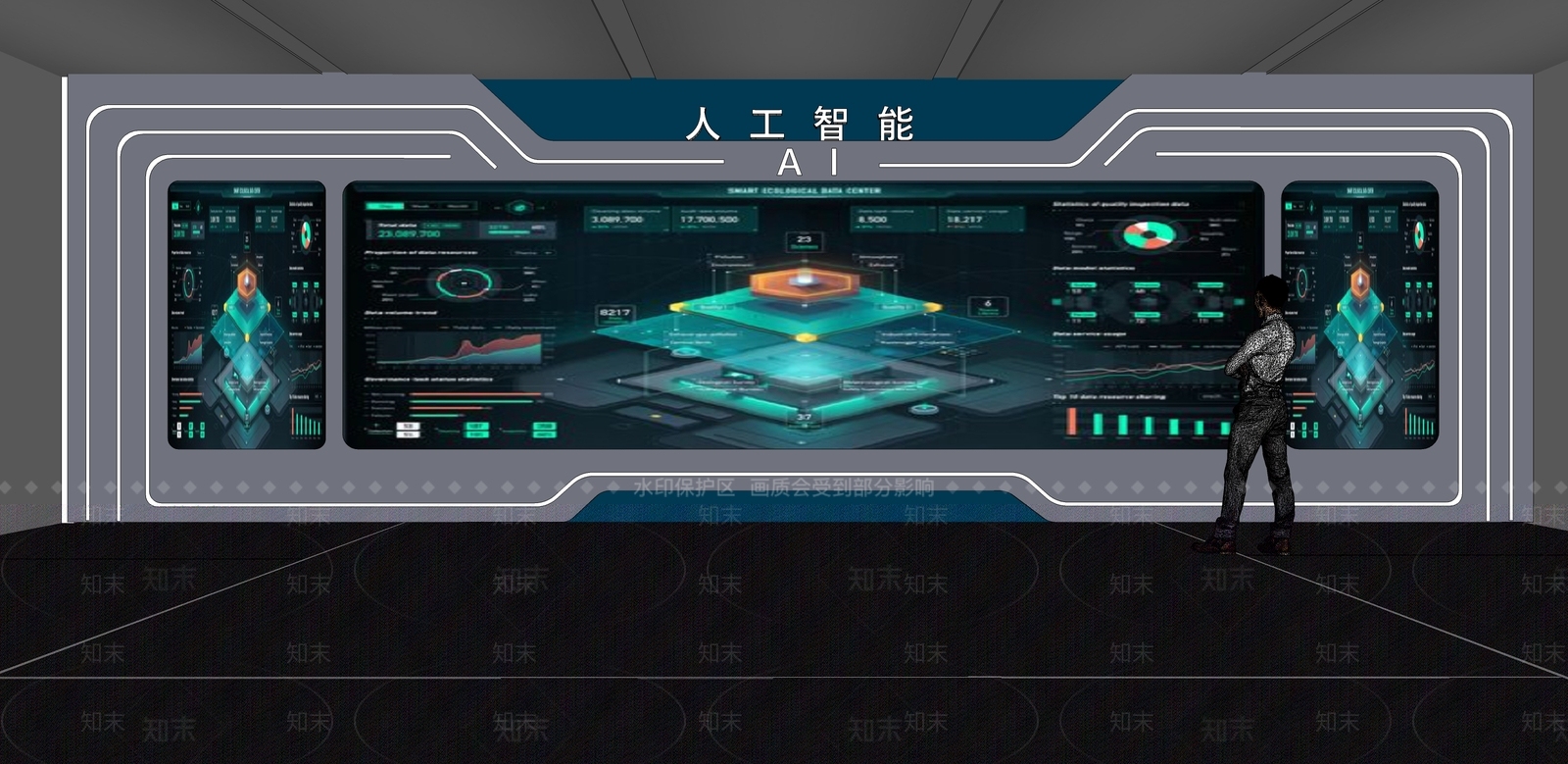现代科技展厅SU模型下载【ID:1171060308】