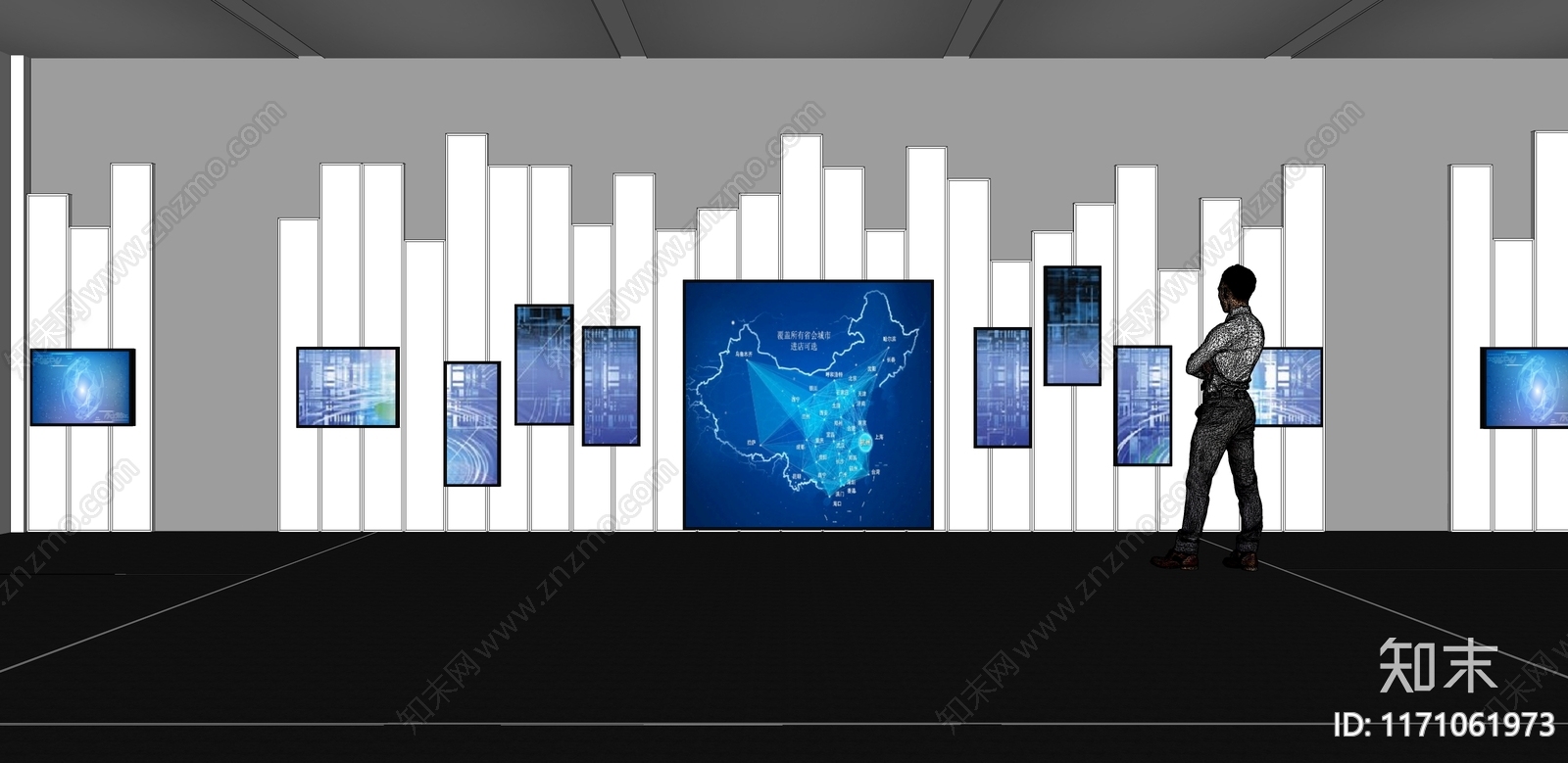 现代科技展厅SU模型下载【ID:1171061973】