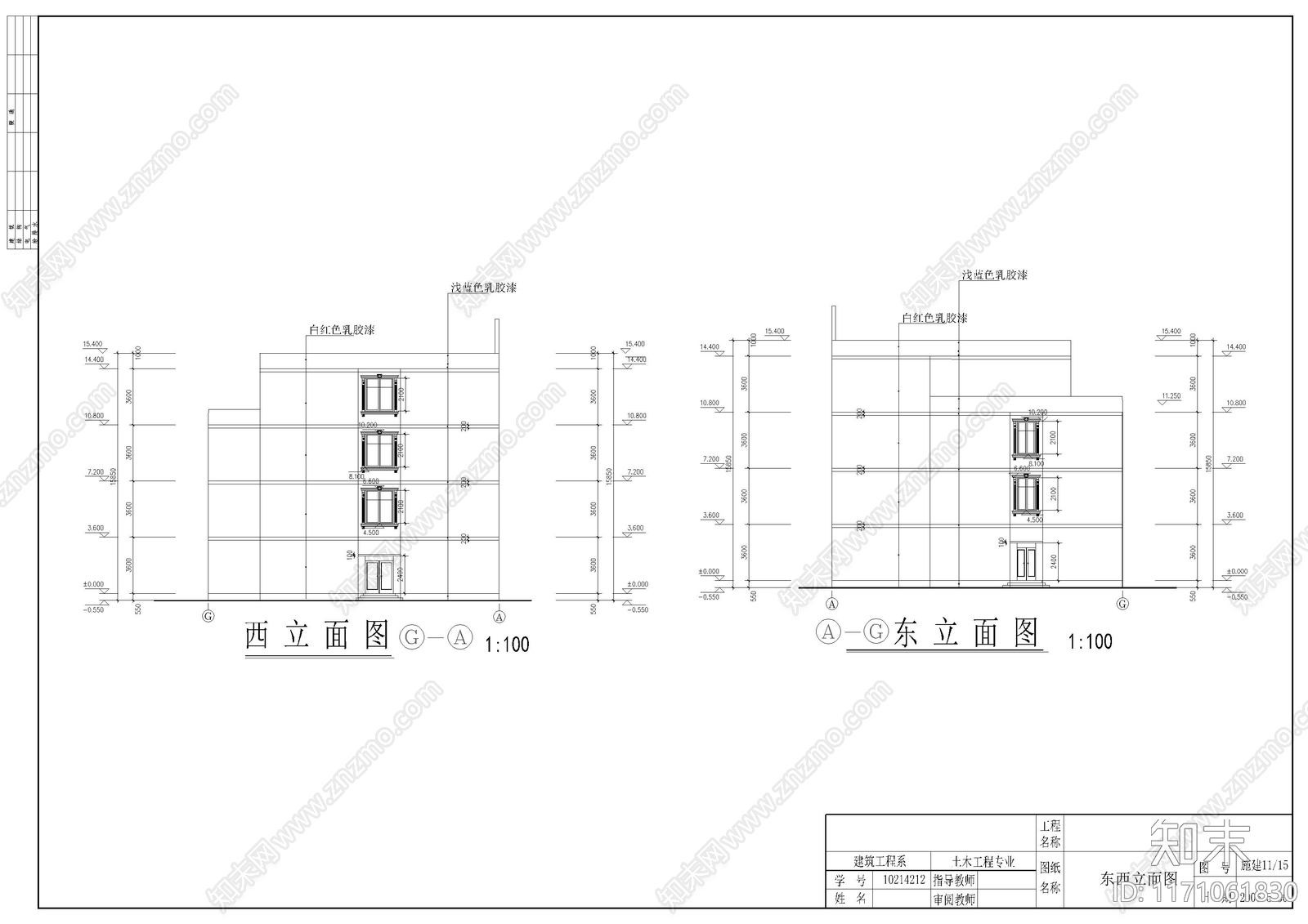 现代学校建筑cad施工图下载【ID:1171061830】
