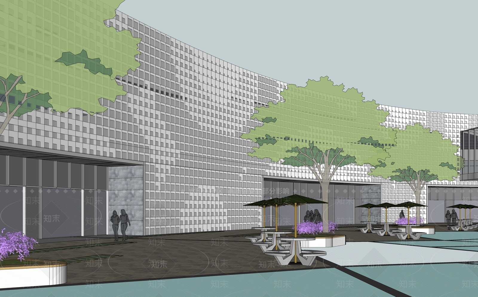 现代酒店建筑SU模型下载【ID:1171062004】