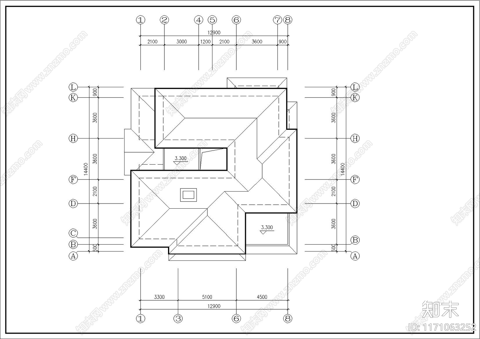 现代别墅建筑cad施工图下载【ID:1171063252】