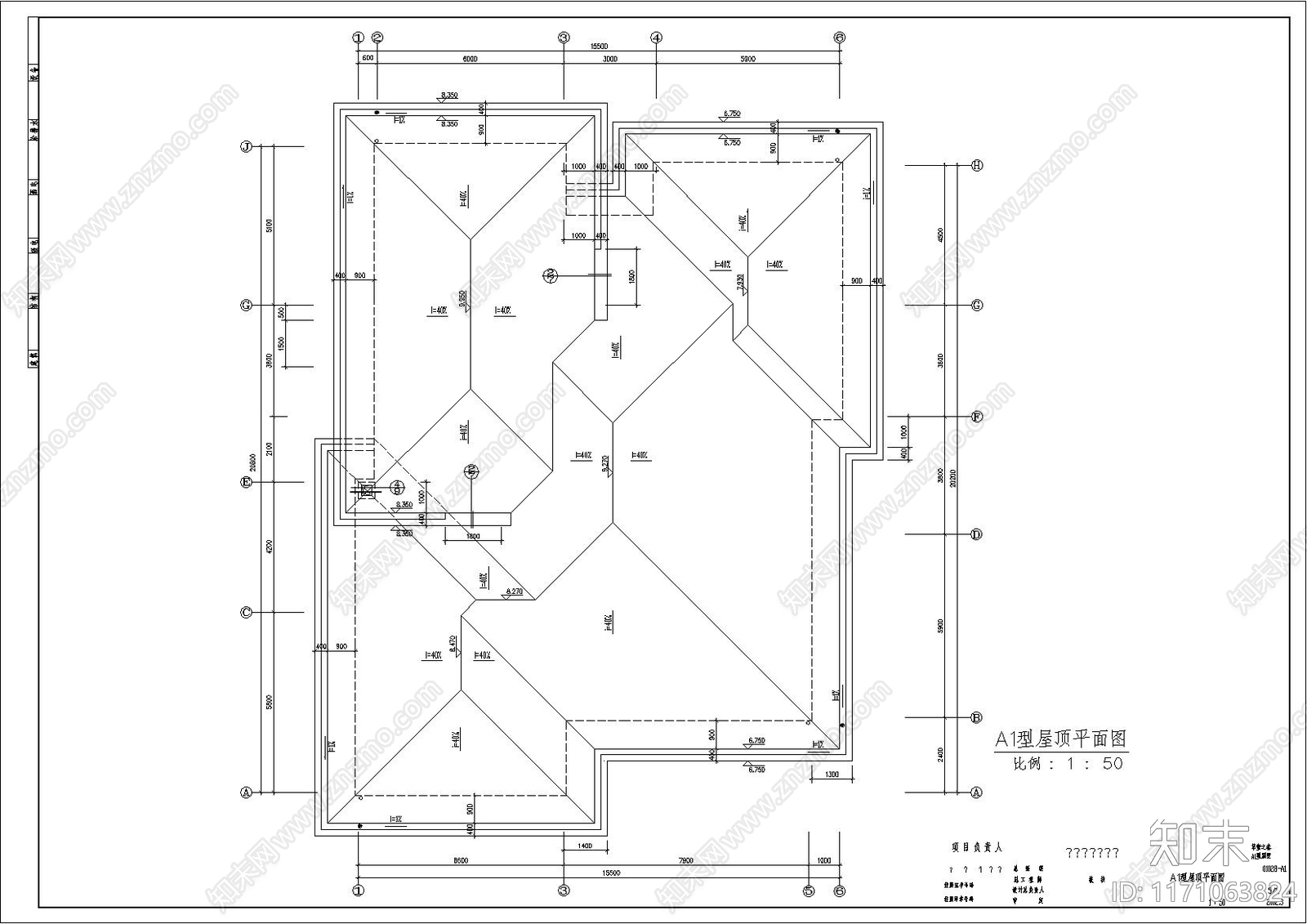 中式新中式别墅建筑cad施工图下载【ID:1171063824】