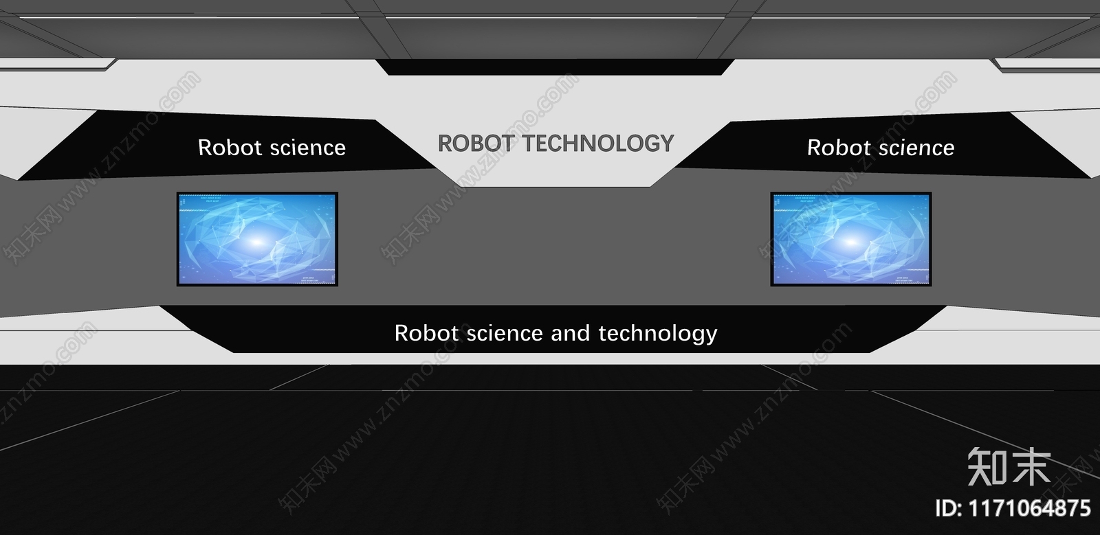 现代科技展厅SU模型下载【ID:1171064875】