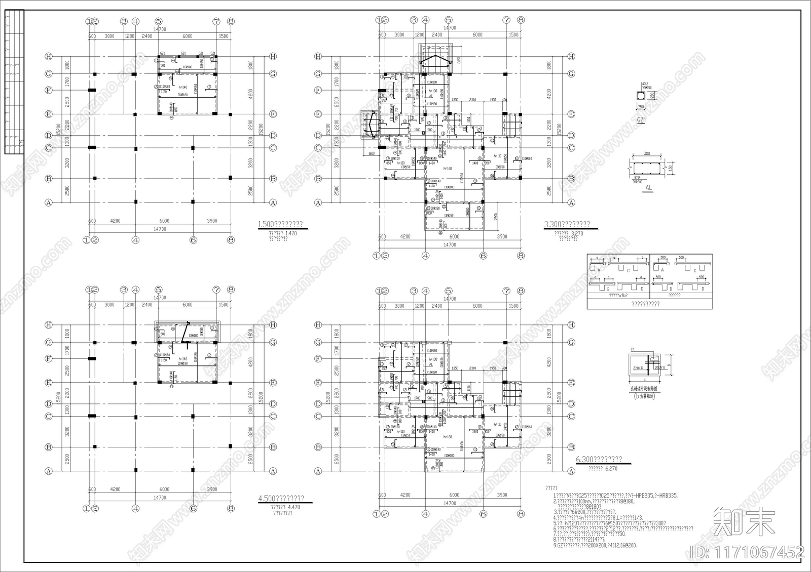 欧式别墅建筑cad施工图下载【ID:1171067452】