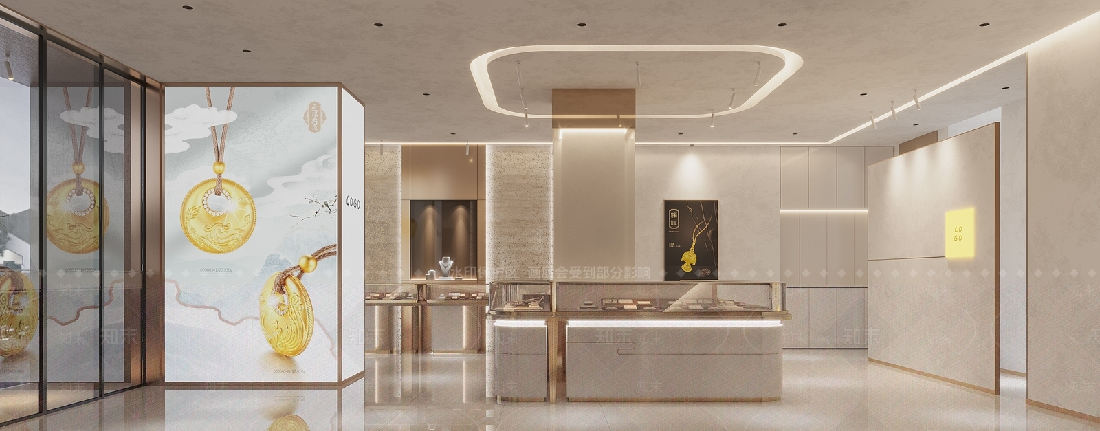 现代轻奢珠宝店3D模型下载【ID:1171070554】