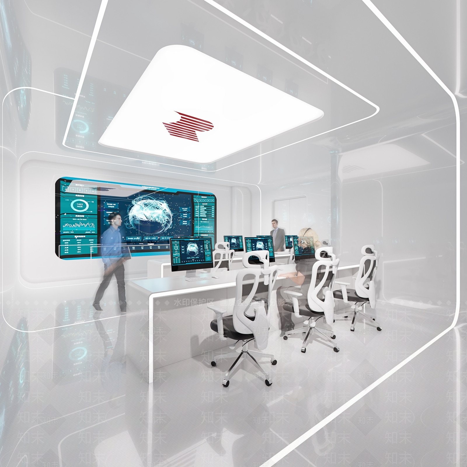 现代极简其他办公空间3D模型下载【ID:1171075546】