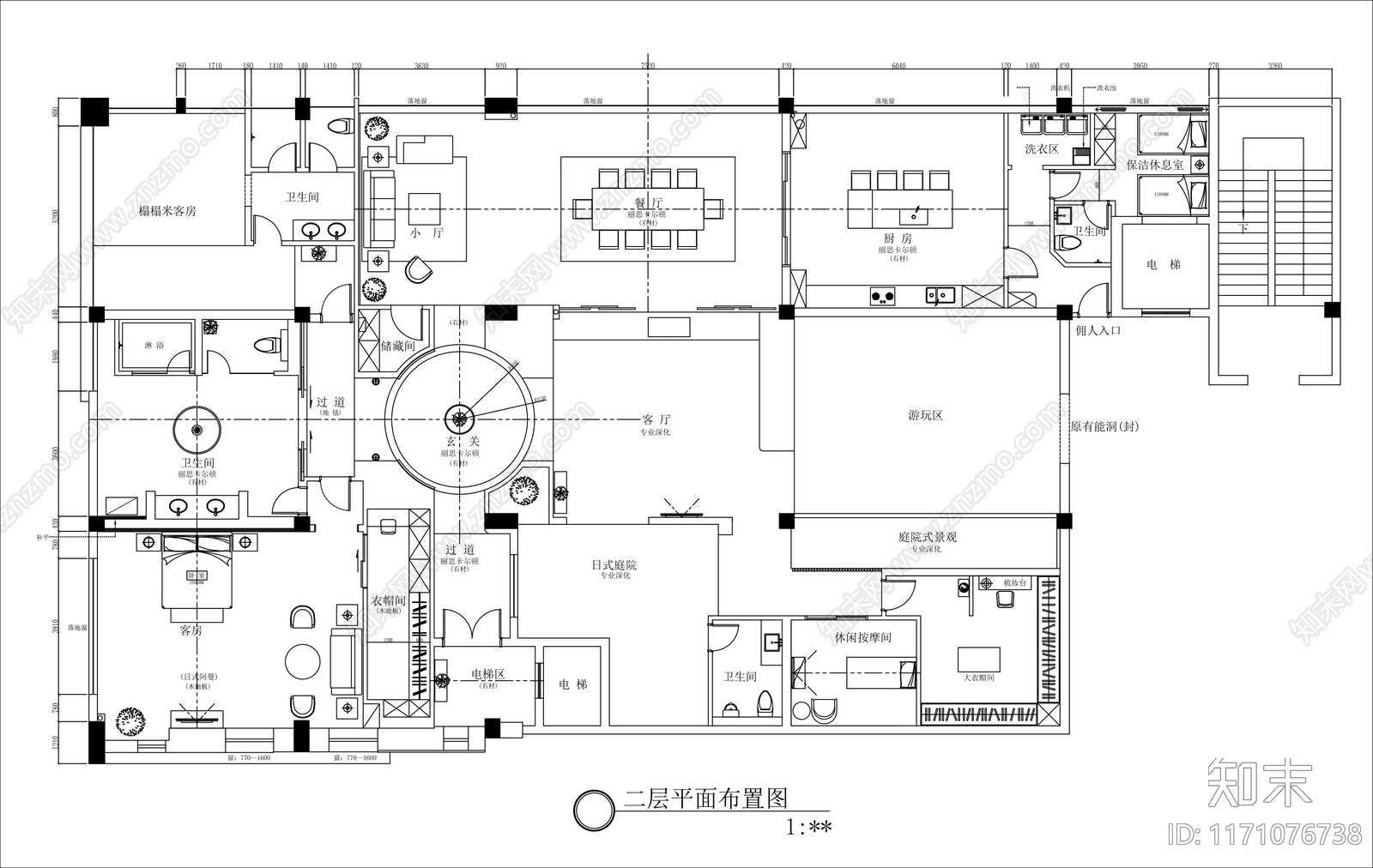 日式民宿施工图下载【ID:1171076738】