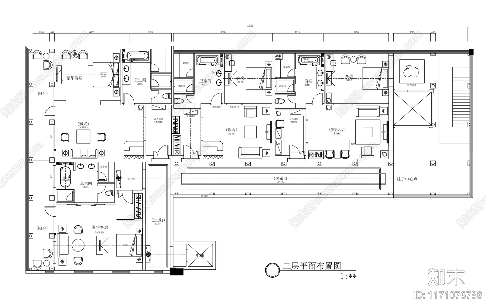 日式民宿施工图下载【ID:1171076738】