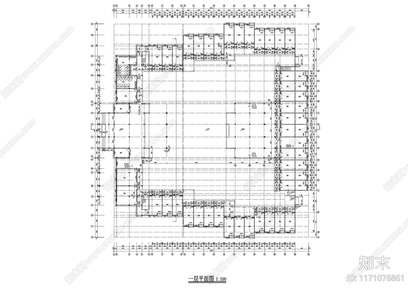 中式商业街cad施工图下载【ID:1171076861】