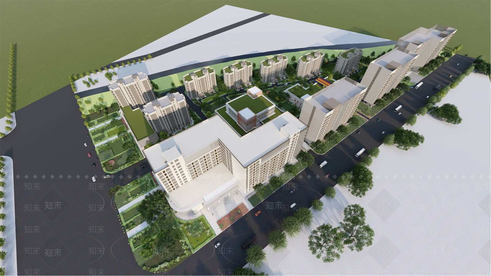 现代中式多层住宅SU模型下载【ID:1171115370】