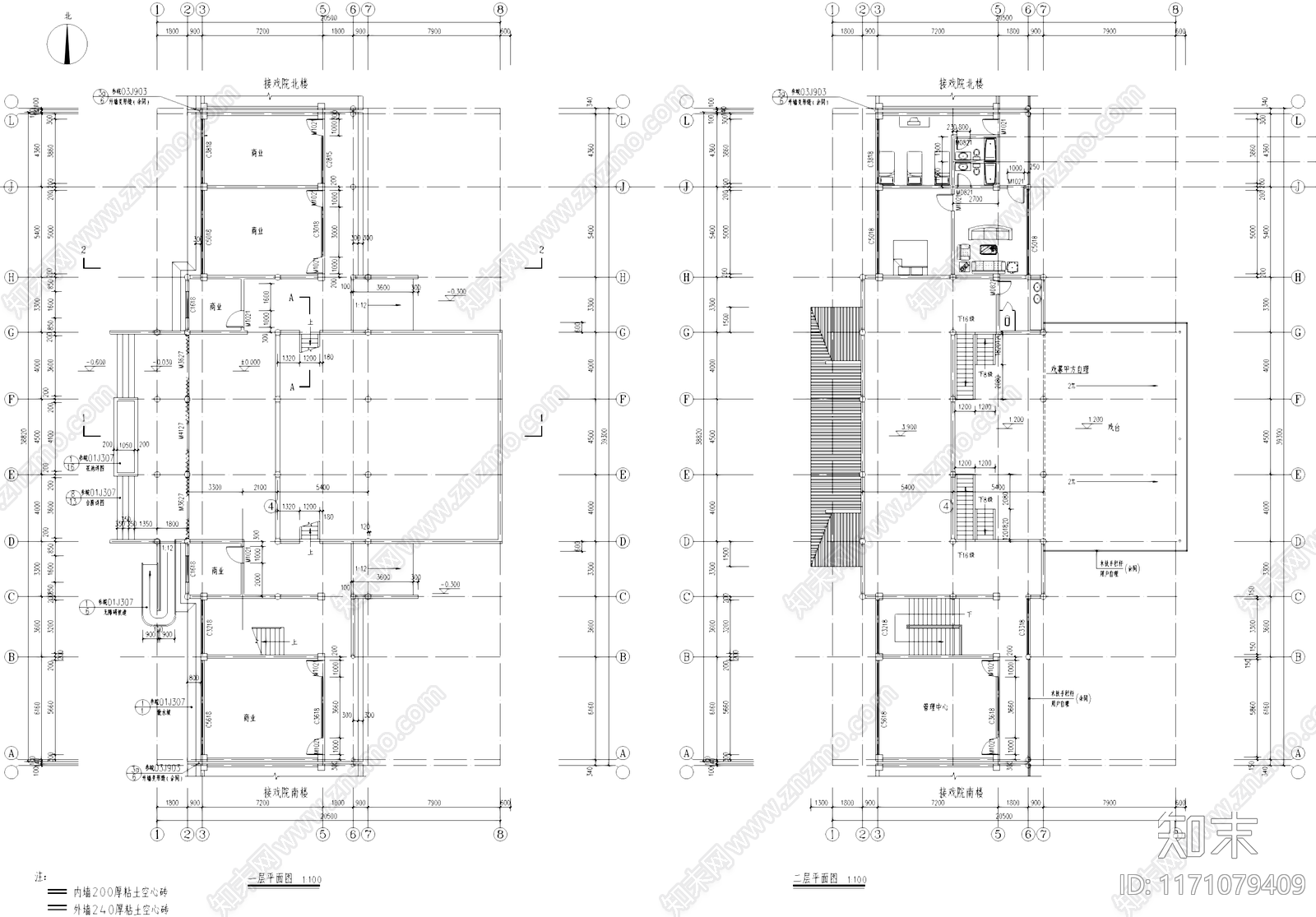 中式商业街施工图下载【ID:1171079409】