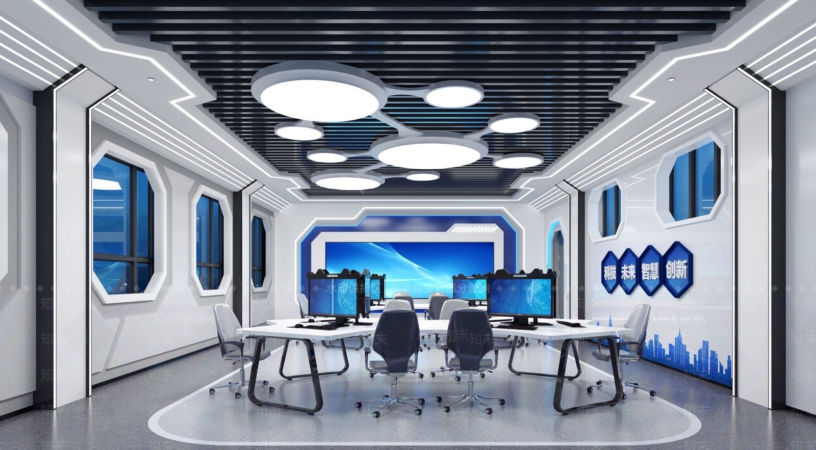 现代办公室3D模型下载【ID:1214741359】