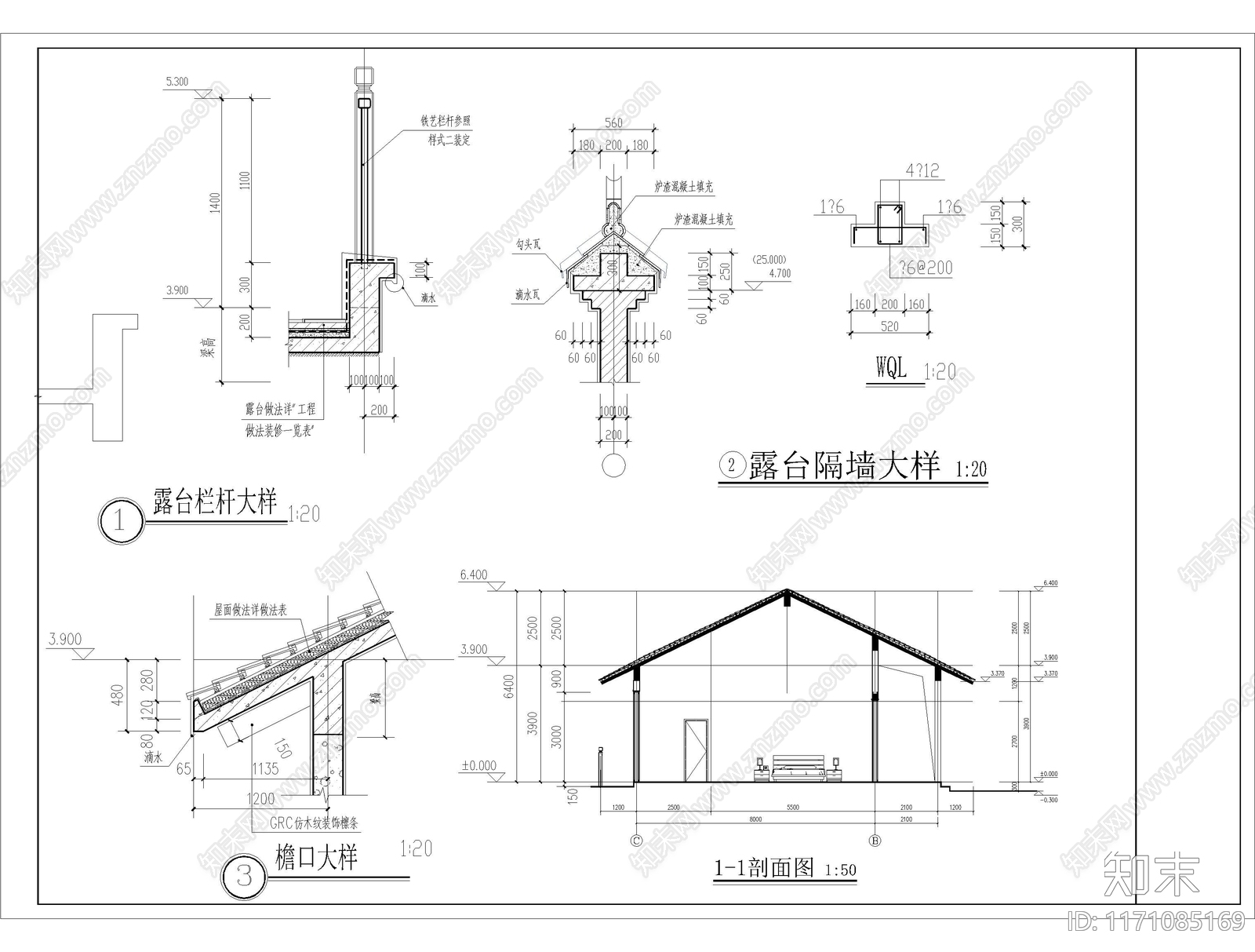 现代民宿建筑cad施工图下载【ID:1171085169】