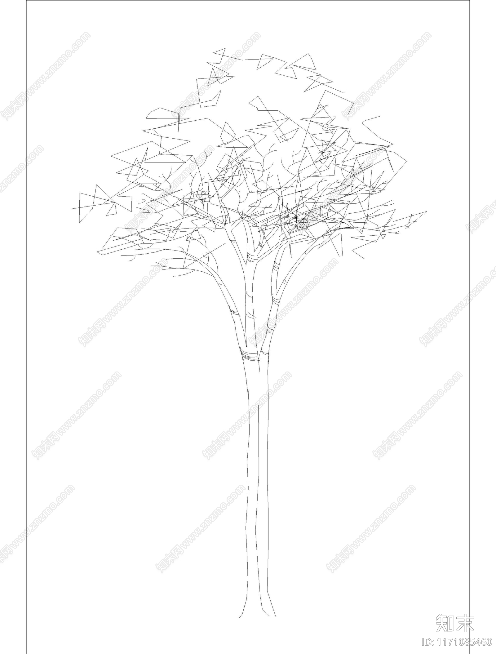 现代树cad施工图下载【ID:1171085460】