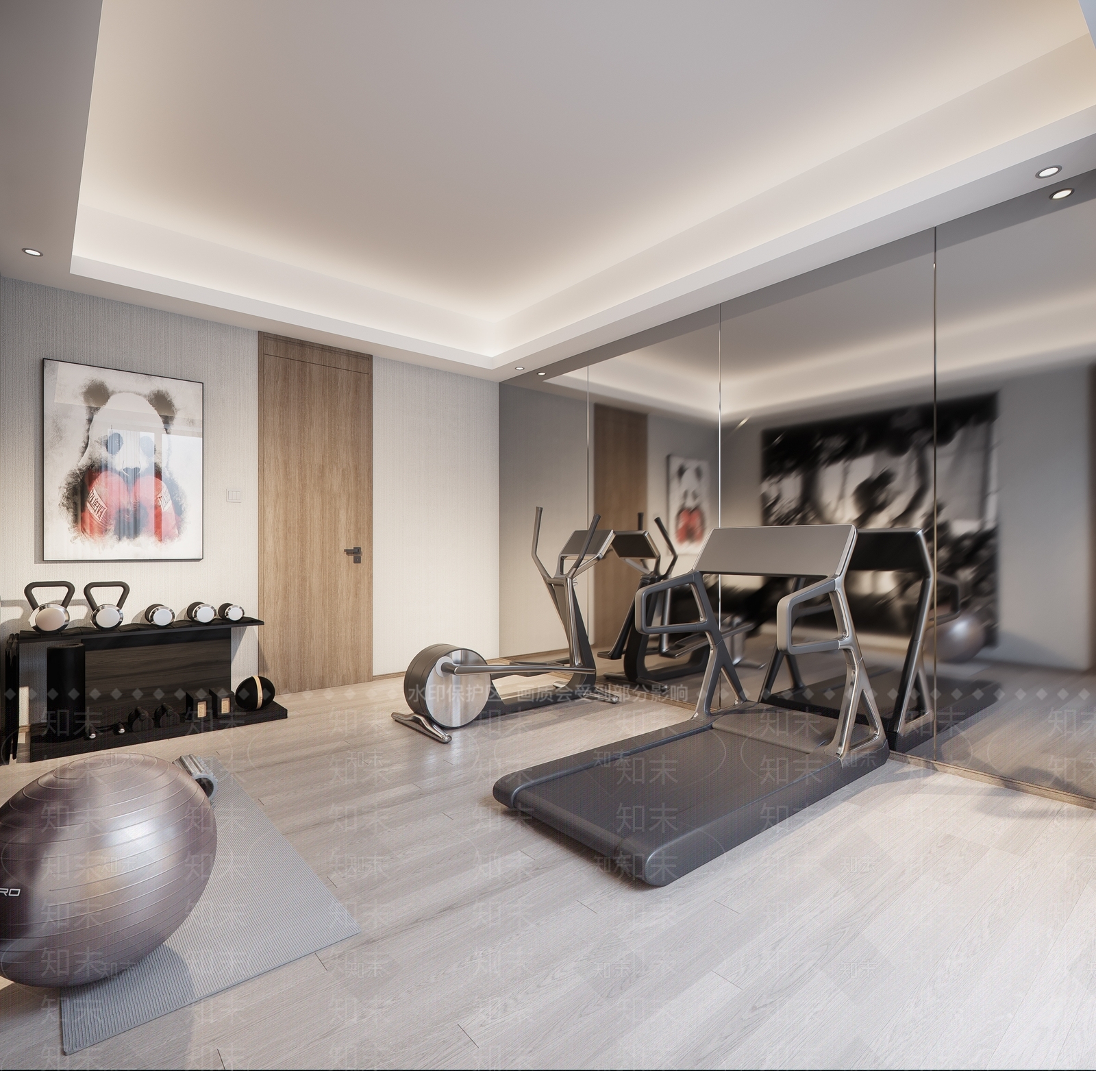 现代简约健身房3D模型下载【ID:1171087812】