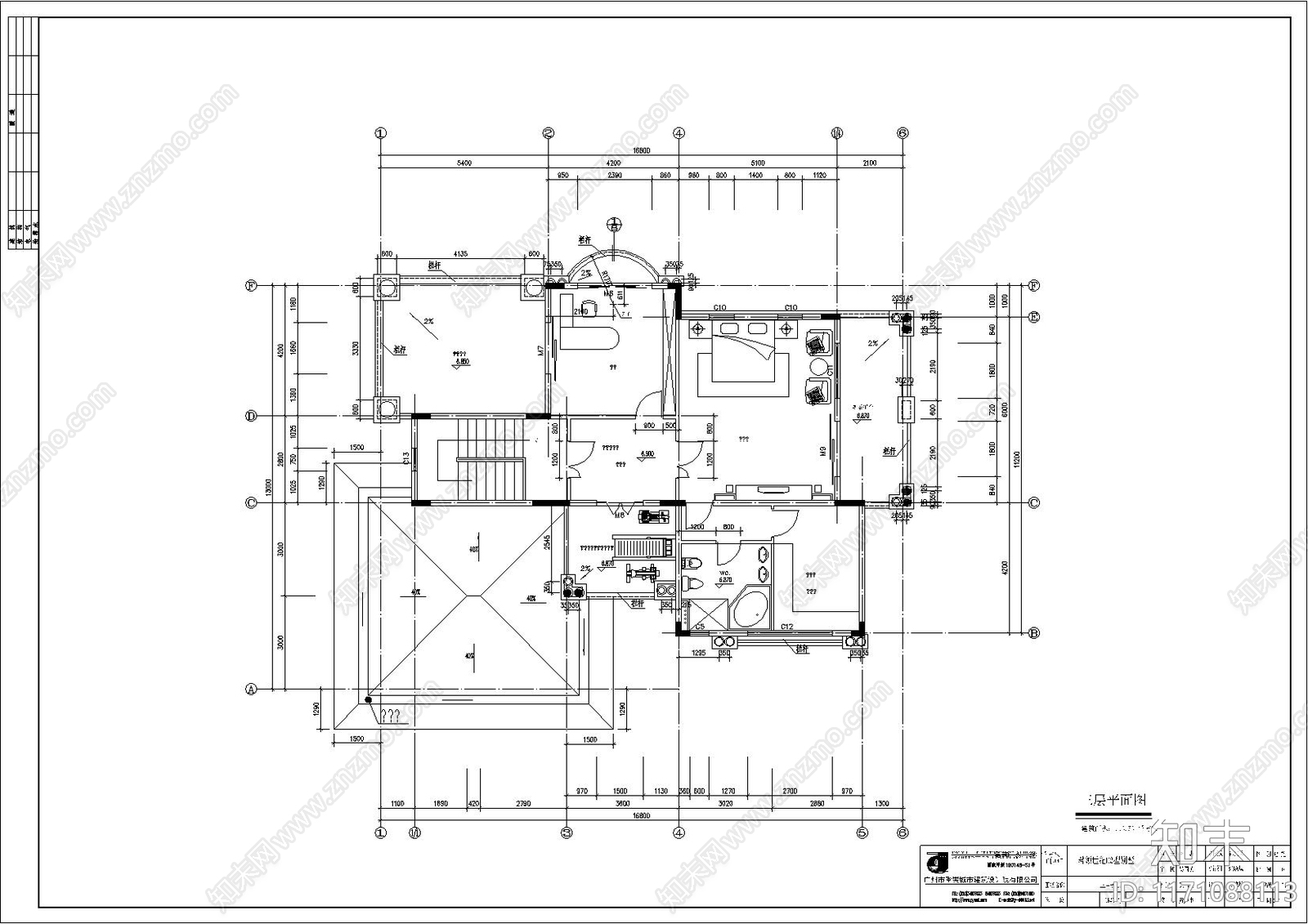 欧式别墅建筑cad施工图下载【ID:1171088113】