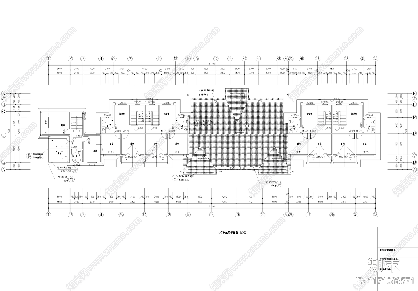 新中式中式民宿建筑施工图下载【ID:1171088571】