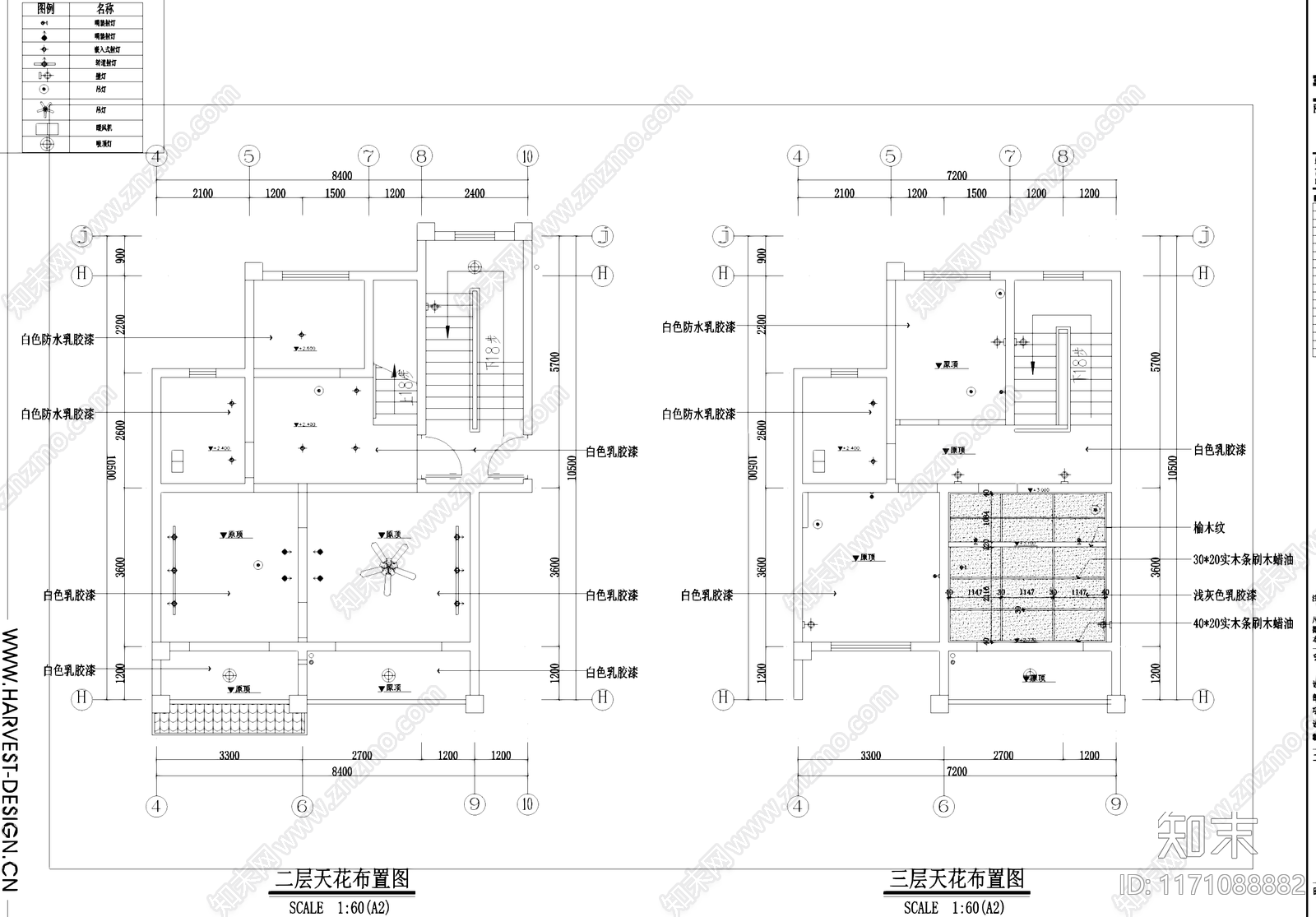 北欧民宿cad施工图下载【ID:1171088882】