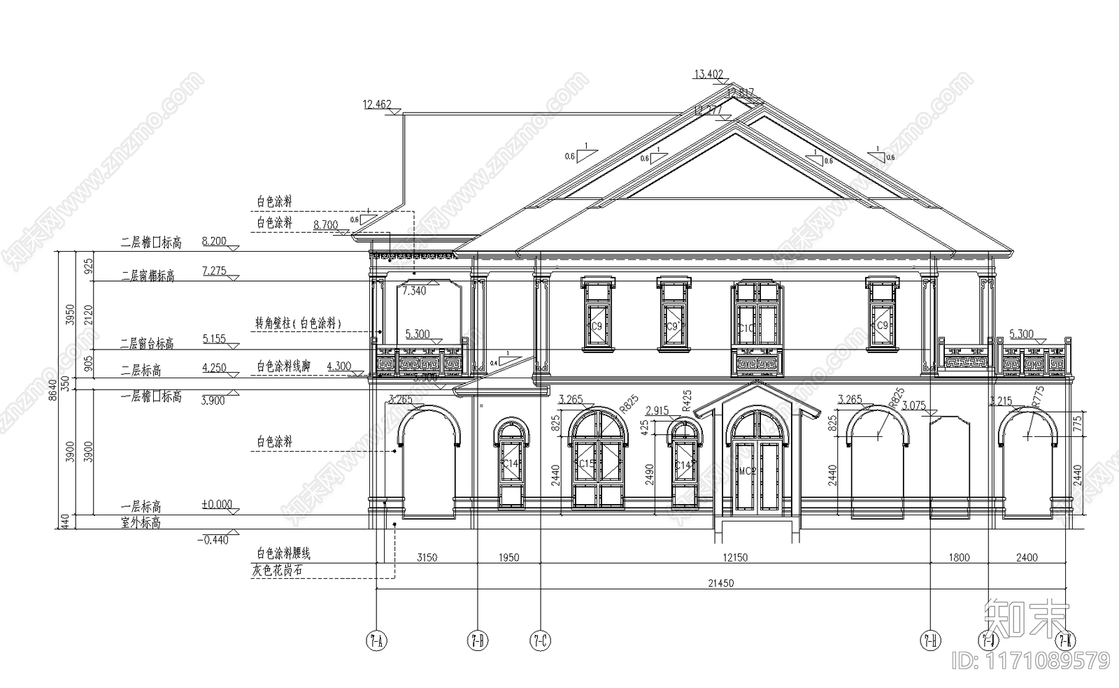 新中式其他文化建筑施工图下载【ID:1171089579】