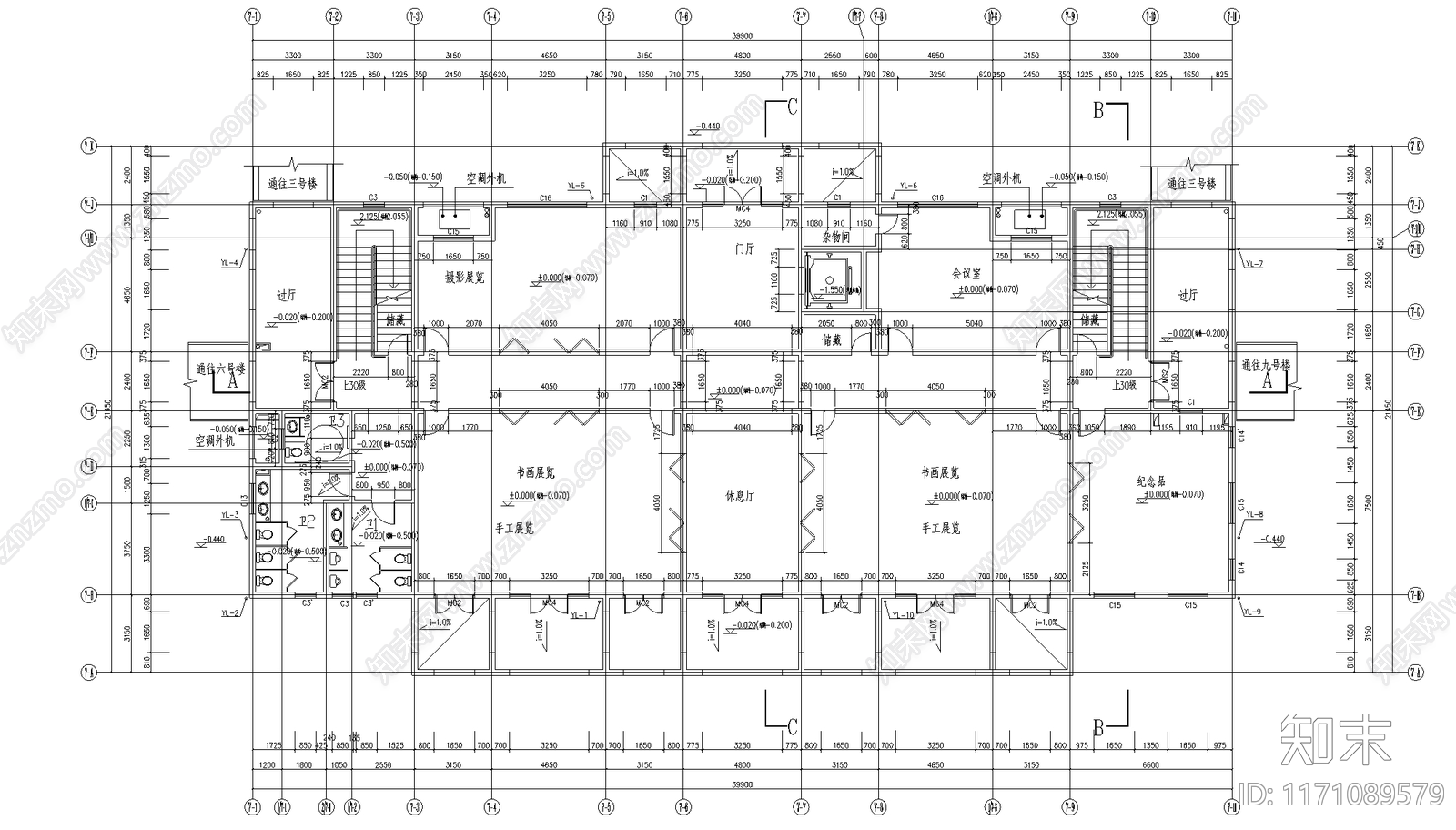 新中式其他文化建筑施工图下载【ID:1171089579】