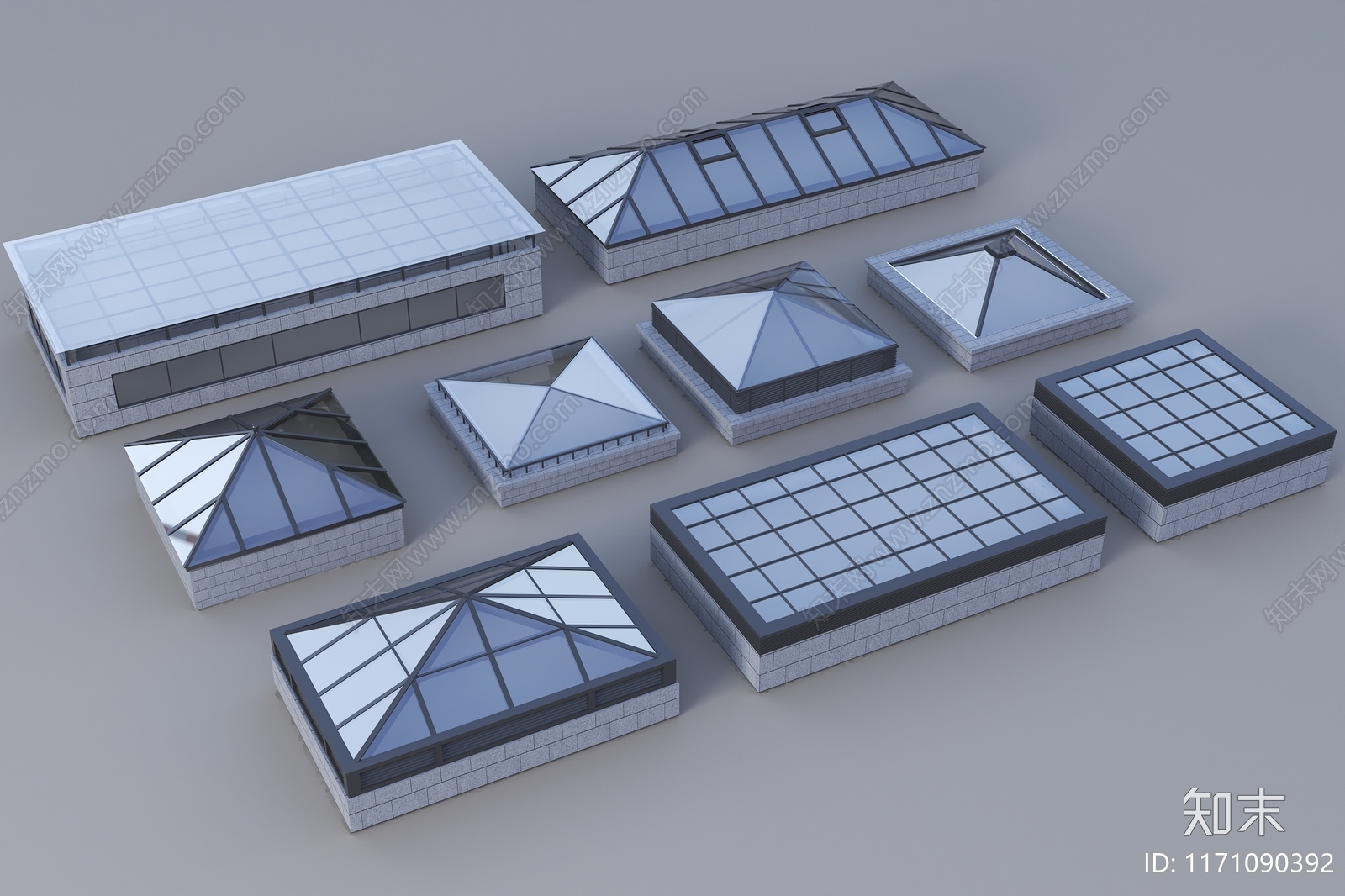 现代简约采光井3D模型下载【ID:1171090392】