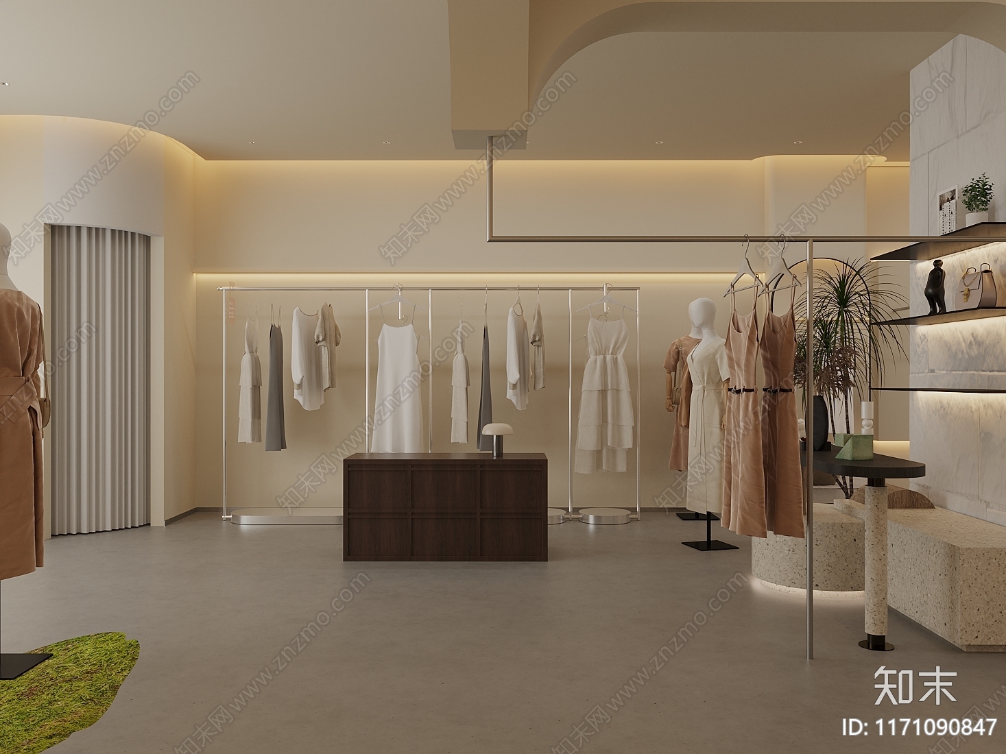 现代服装店3D模型下载【ID:1171090847】