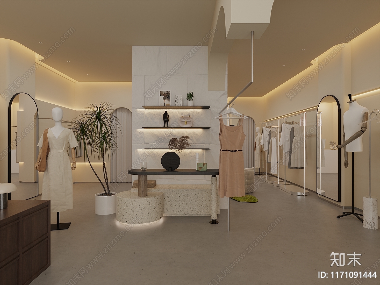 现代服装店3D模型下载【ID:1171091444】