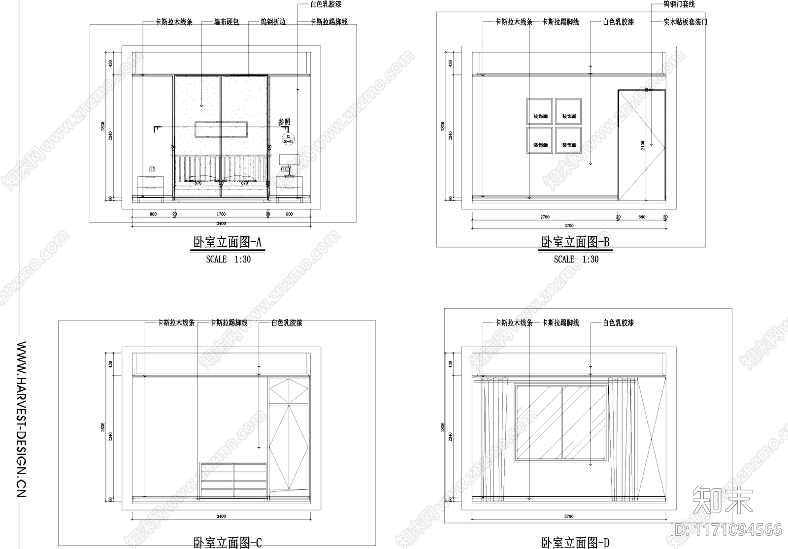 禅意民宿cad施工图下载【ID:1171094566】