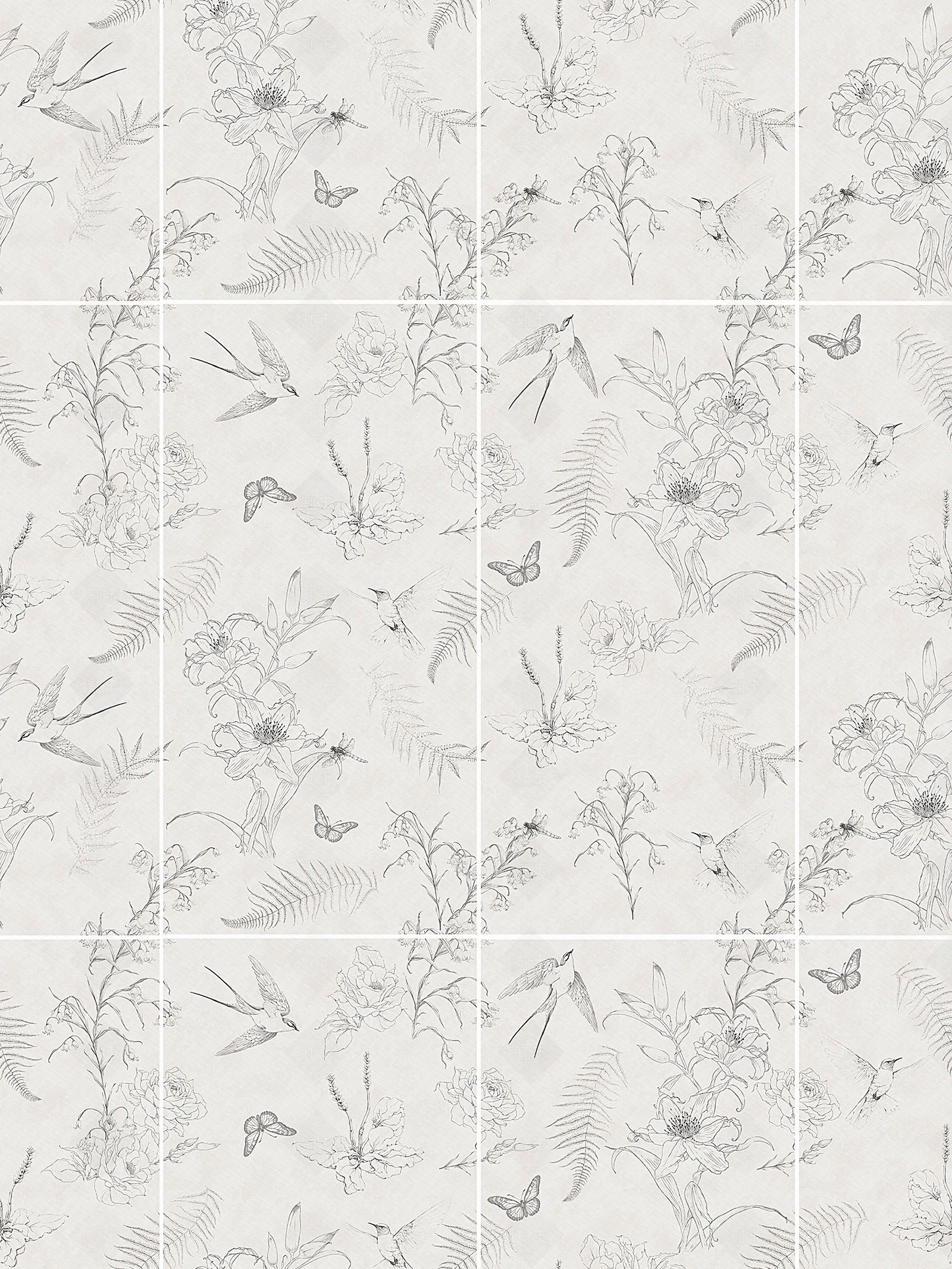 法式中古瓷砖贴图下载【ID:1171095442】