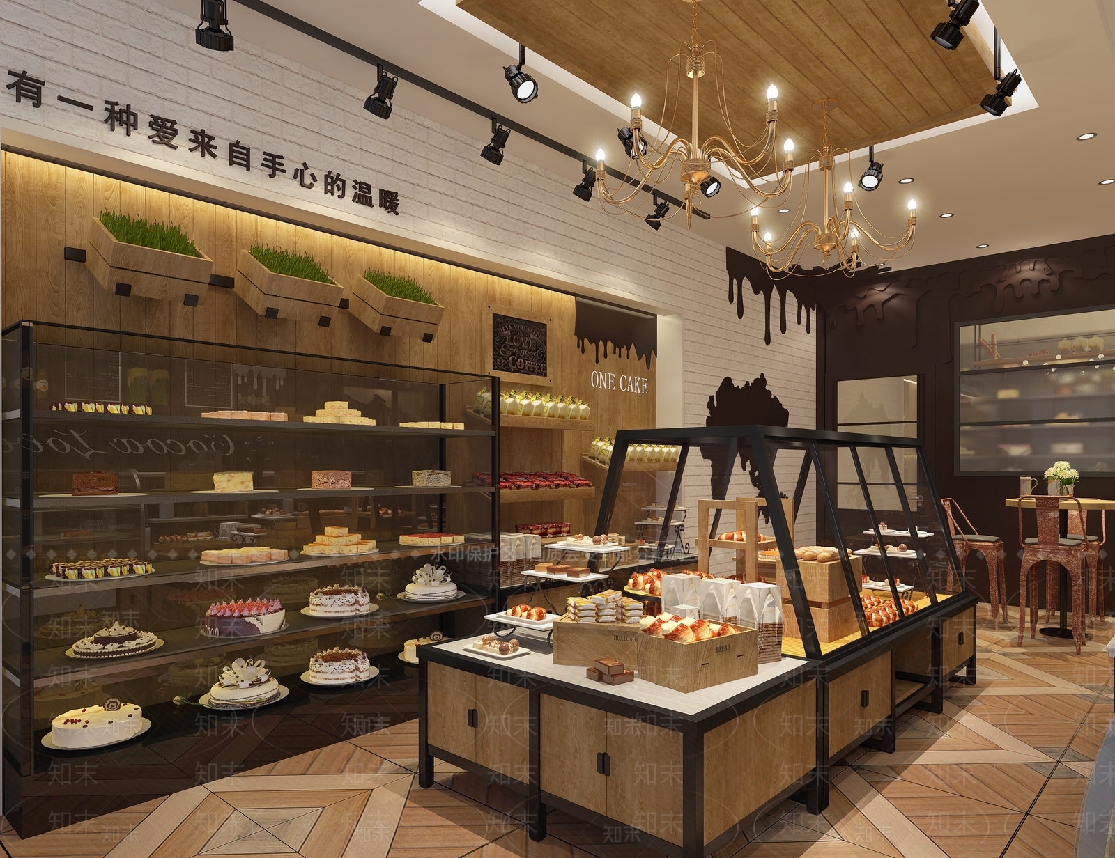 现代工业甜品面包店3D模型下载【ID:1171106003】