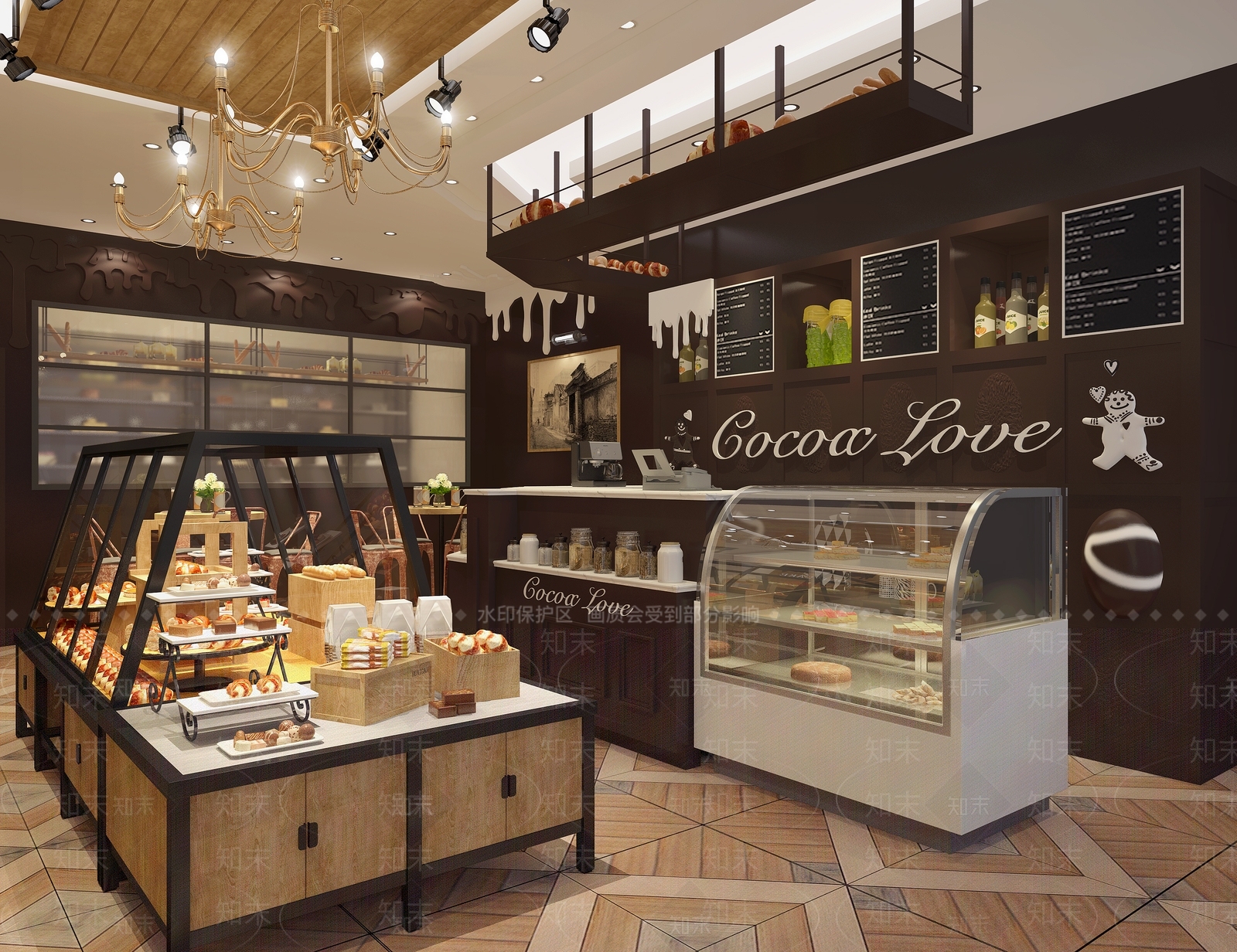 现代工业甜品面包店3D模型下载【ID:1171106003】