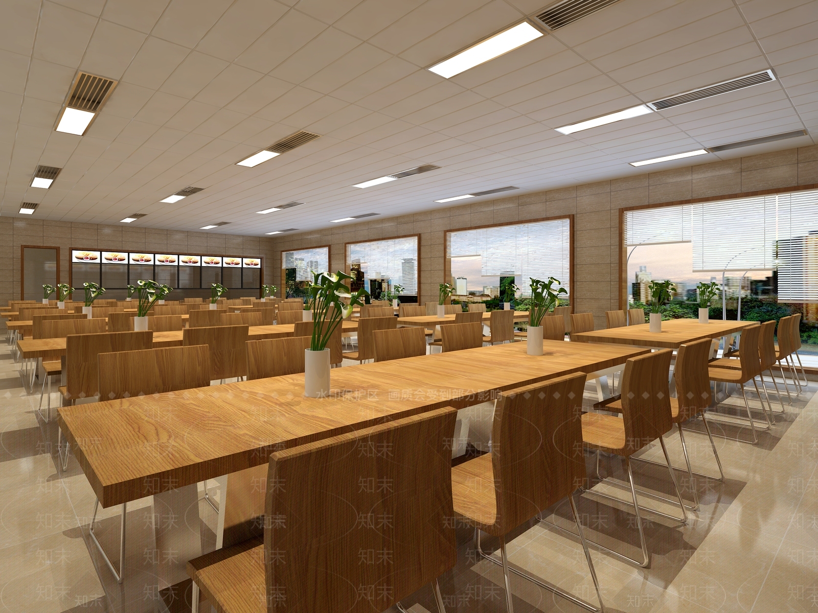 现代食堂3D模型下载【ID:1171109451】