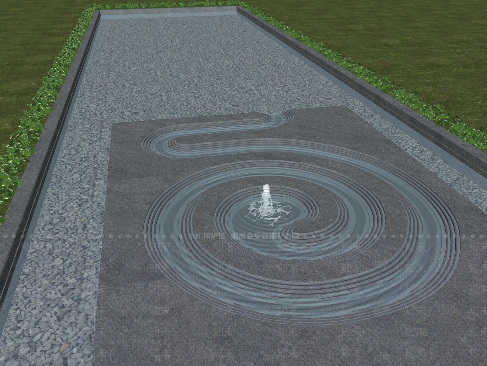 现代新中式水景SU模型下载【ID:1171110539】