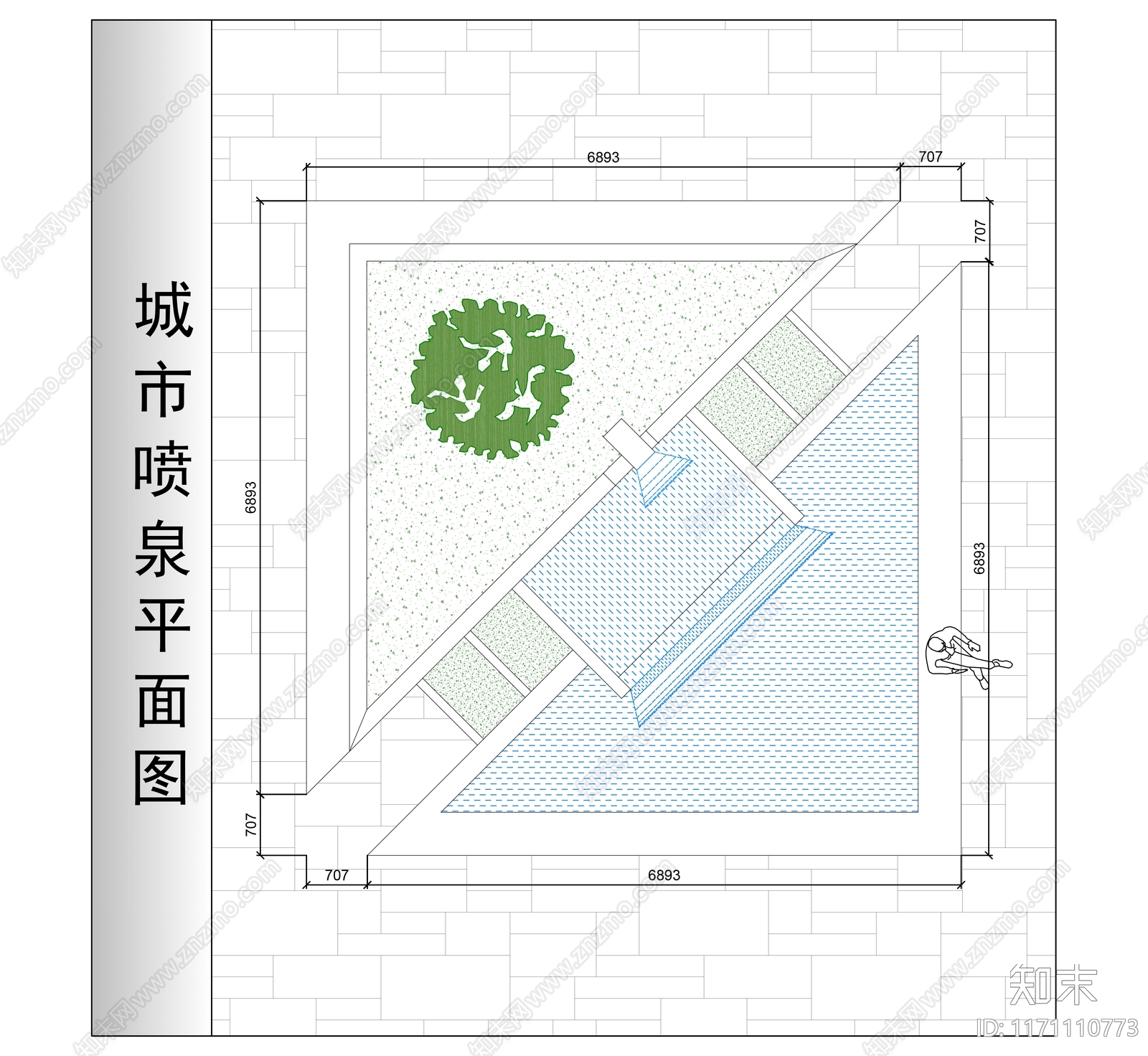 景观平面图cad施工图下载【ID:1171110773】